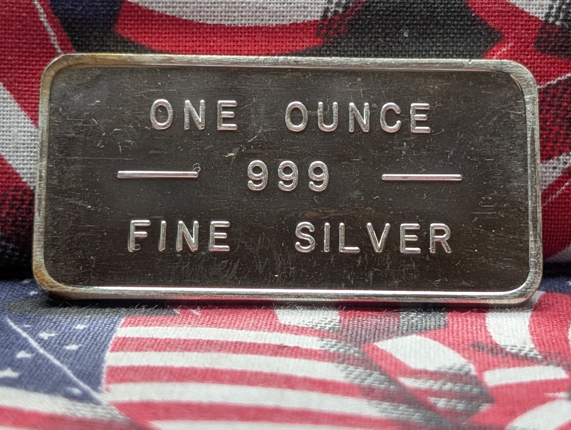 1 oz. .999 FINE SILVER Fram Independent Union Designed Art Bar