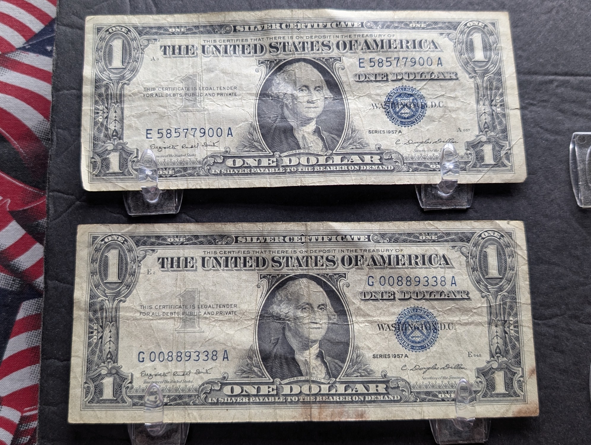 (10) 1935 & 1957 Series $1 Silver Certificates