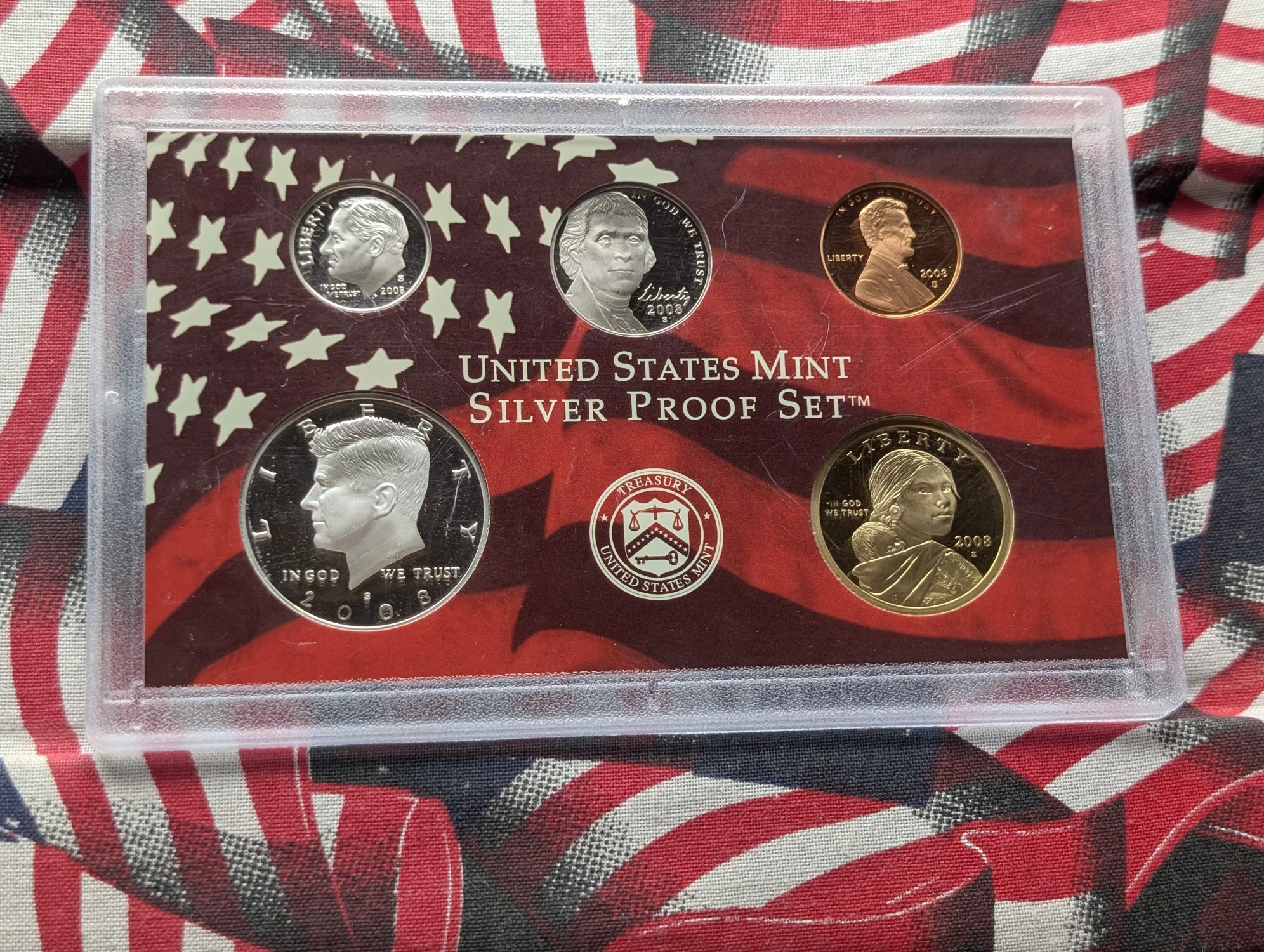 2008-S U.S. Mint Silver Proof Set in OGP, NO BOX - No State Quarters - Includes (2) 90% Silver Coins