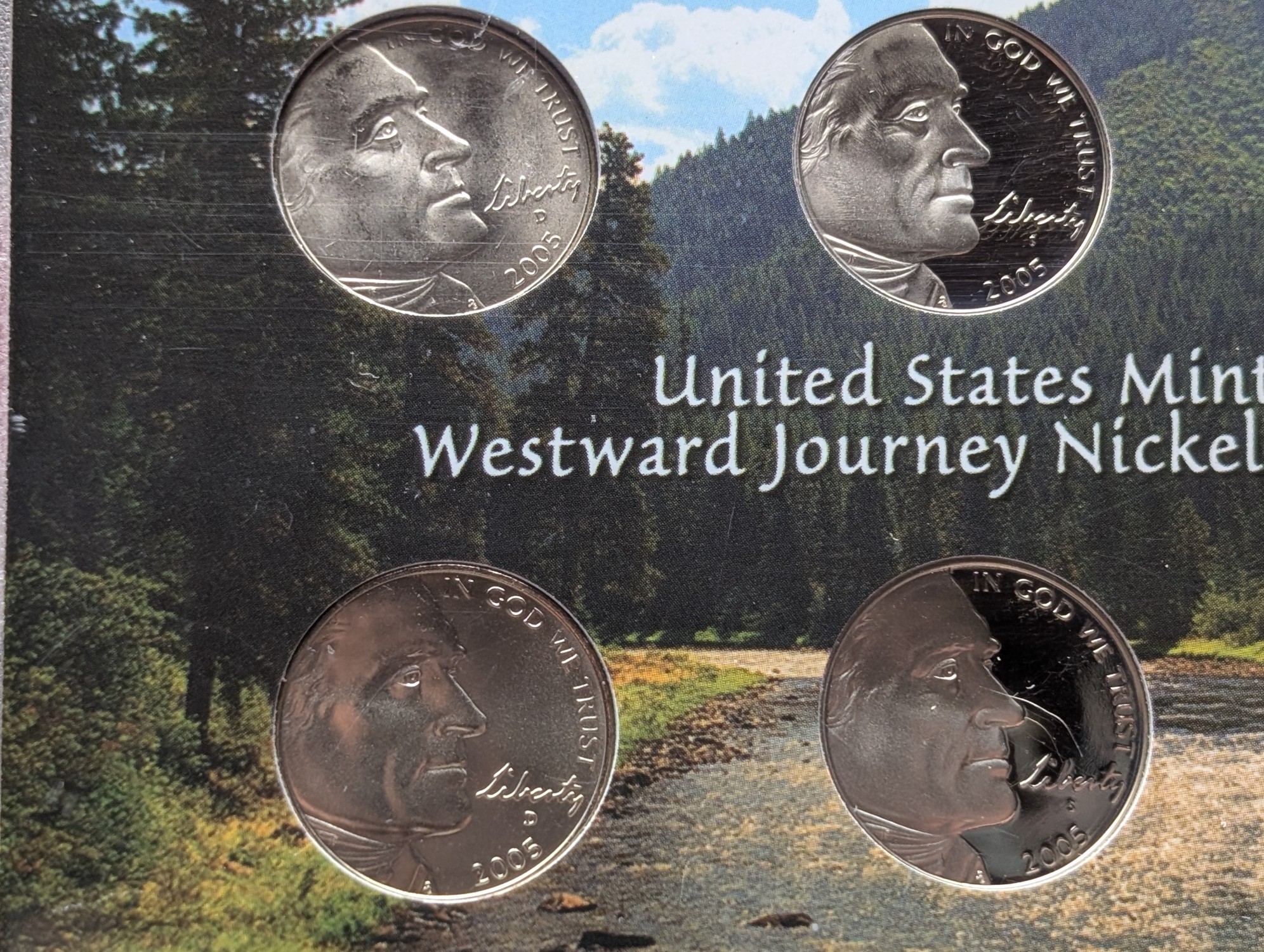 2005 P, D, & S U.S. Mint Westward Journey Nickel Set