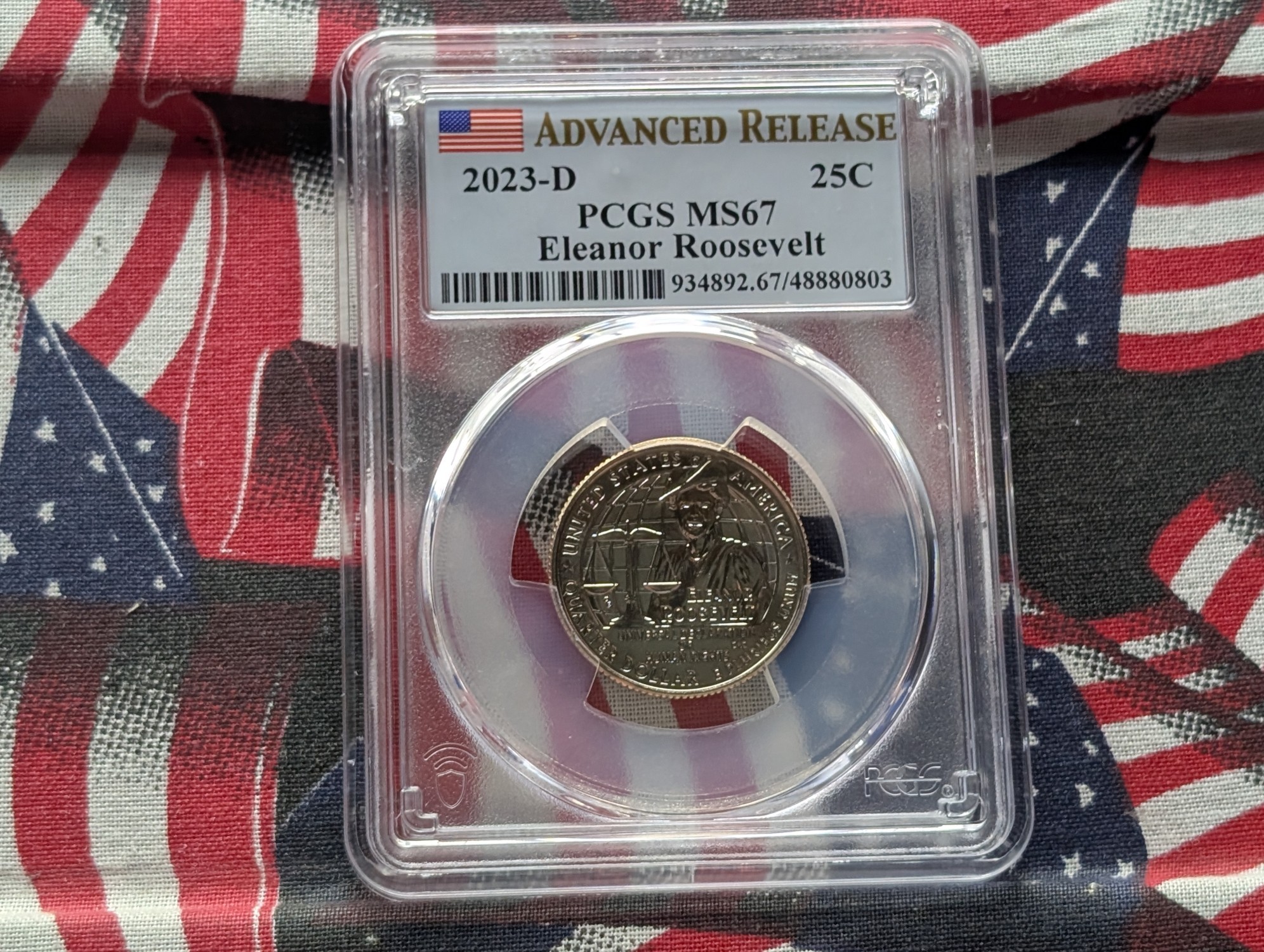 2023-D Eleanor Roosevelt Quarter - PCGS MS67 - Advanced Release