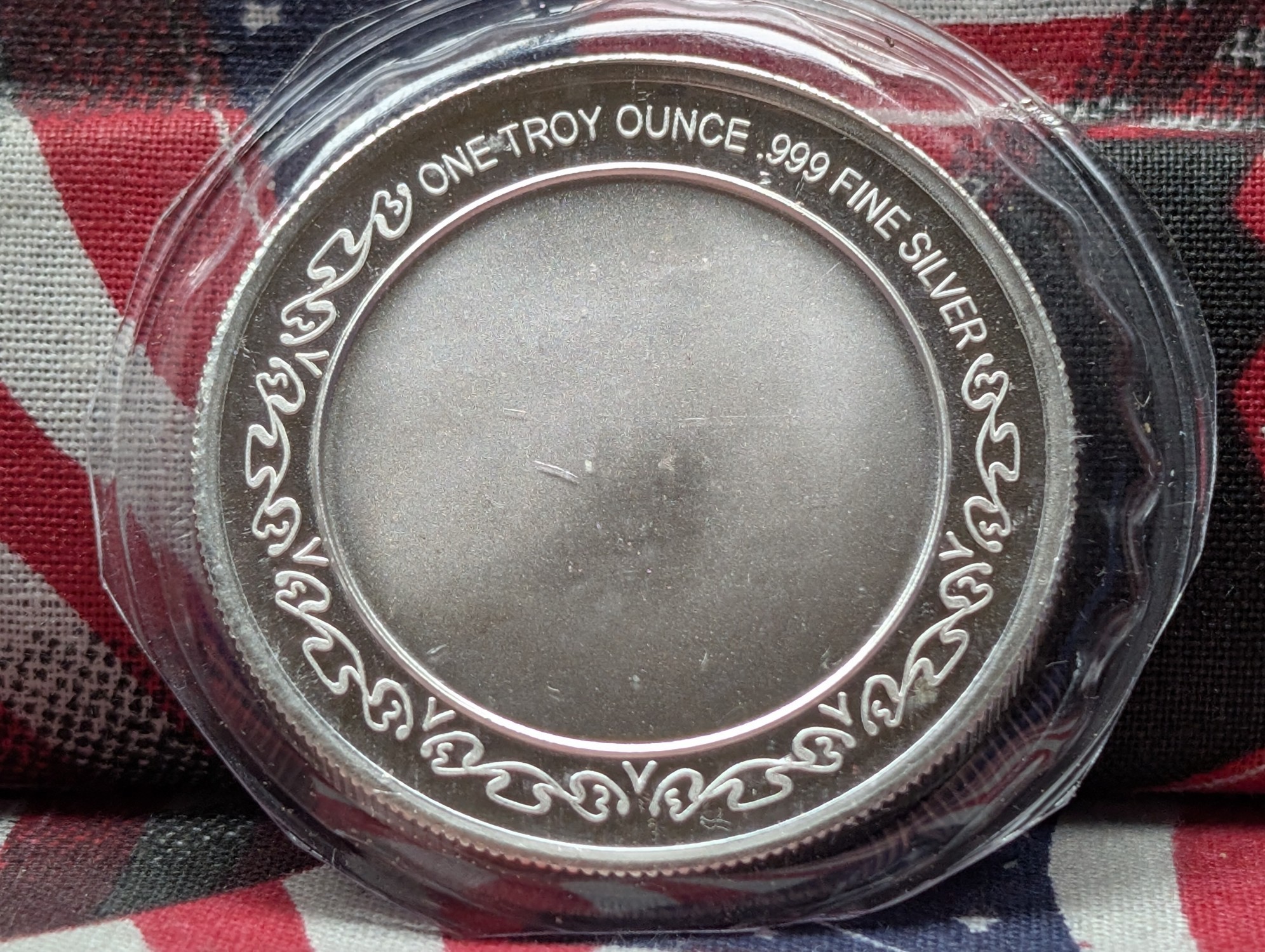 1 Troy Oz. .999 FINE SILVER Wolf Designed Round