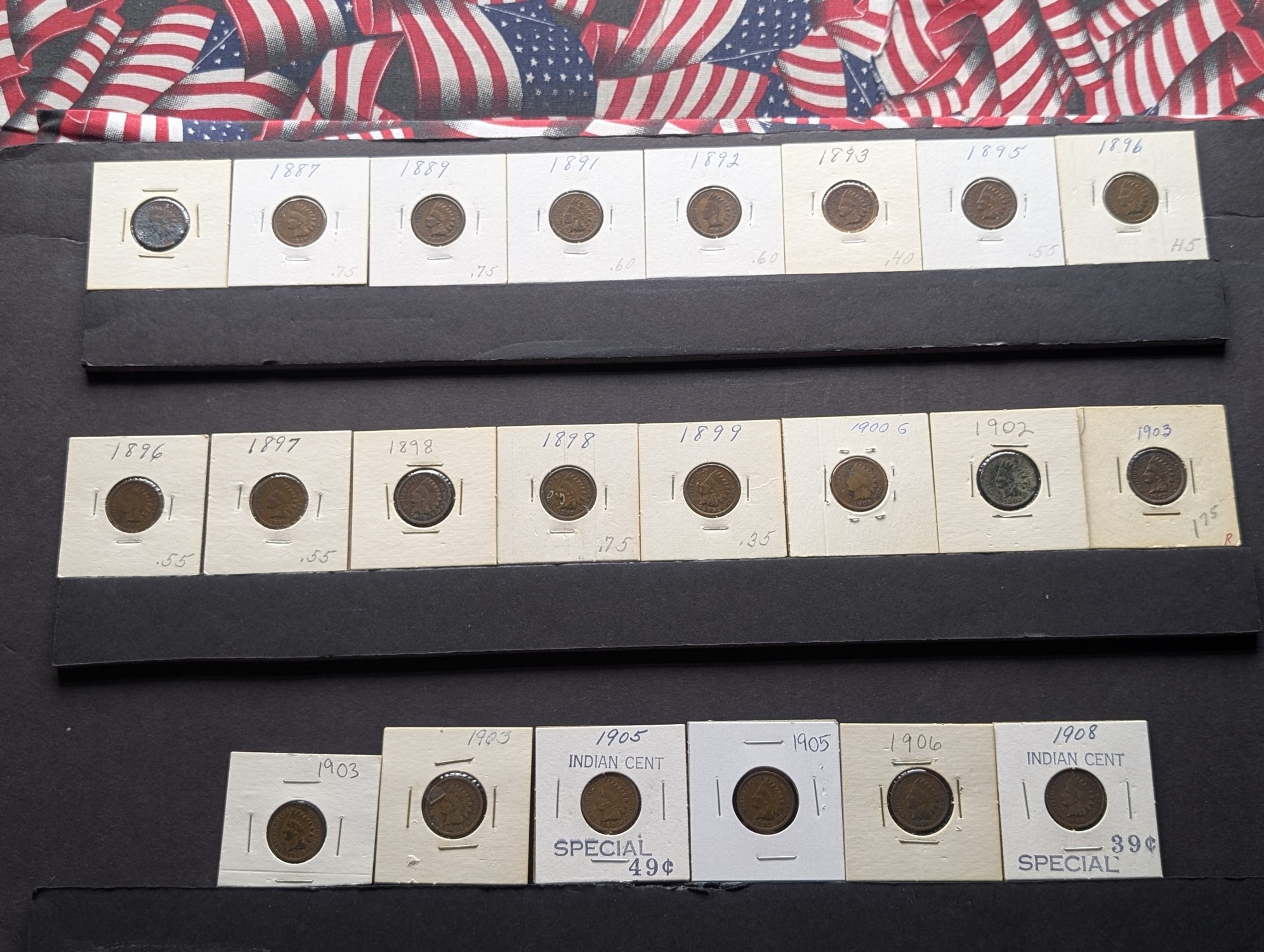 (22) Assorted 1880s, 1890s, & Early 1900s Indian Head Cents