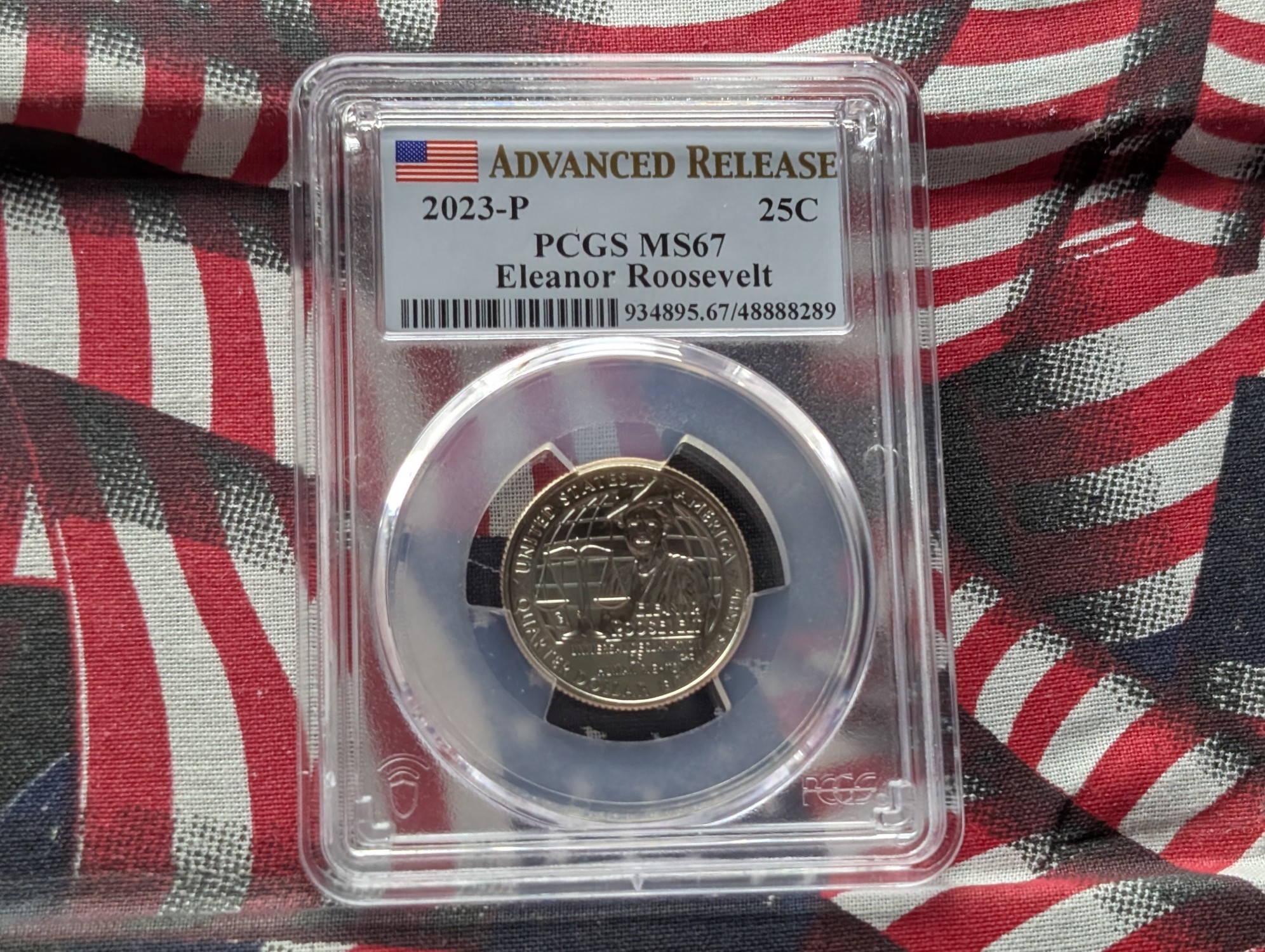 2023-P Eleanor Roosevelt Quarter - PCGS MS67 - Advanced Release
