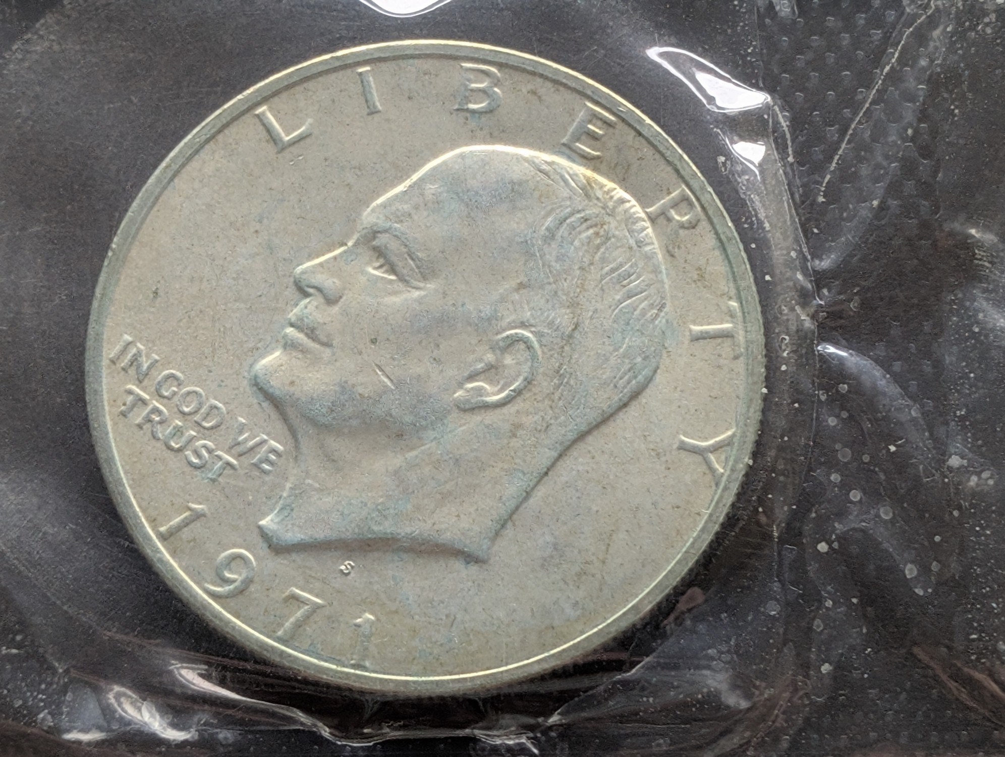 (2) 1971-S Eisenhower 40% Silver Uncirculated Blue Pack Dollars