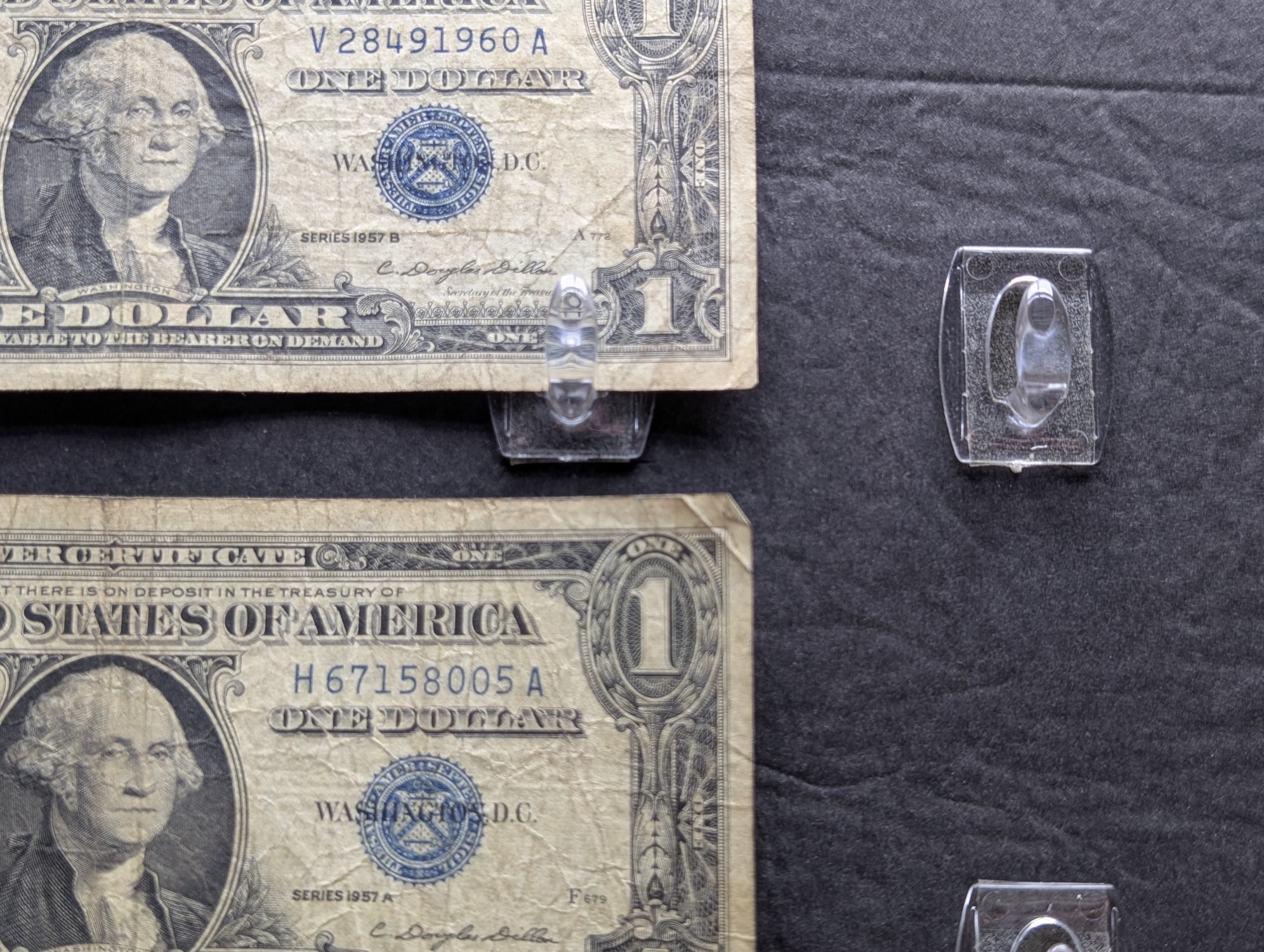 (4) 1957, (3) 1957 A, & (3) 1957 B $1 Silver Certificates