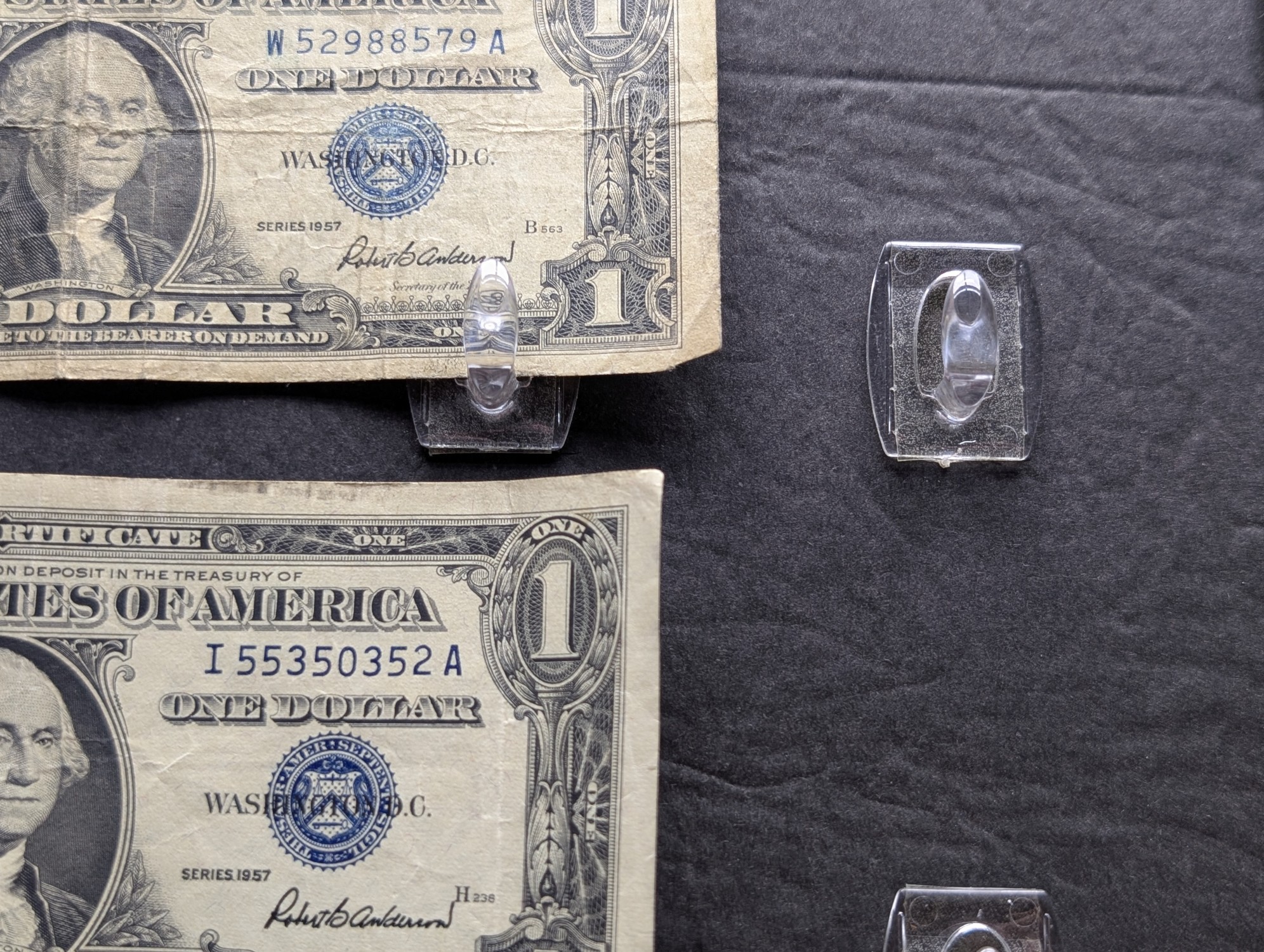 (4) 1957, (3) 1957 A, & (3) 1957 B $1 Silver Certificates