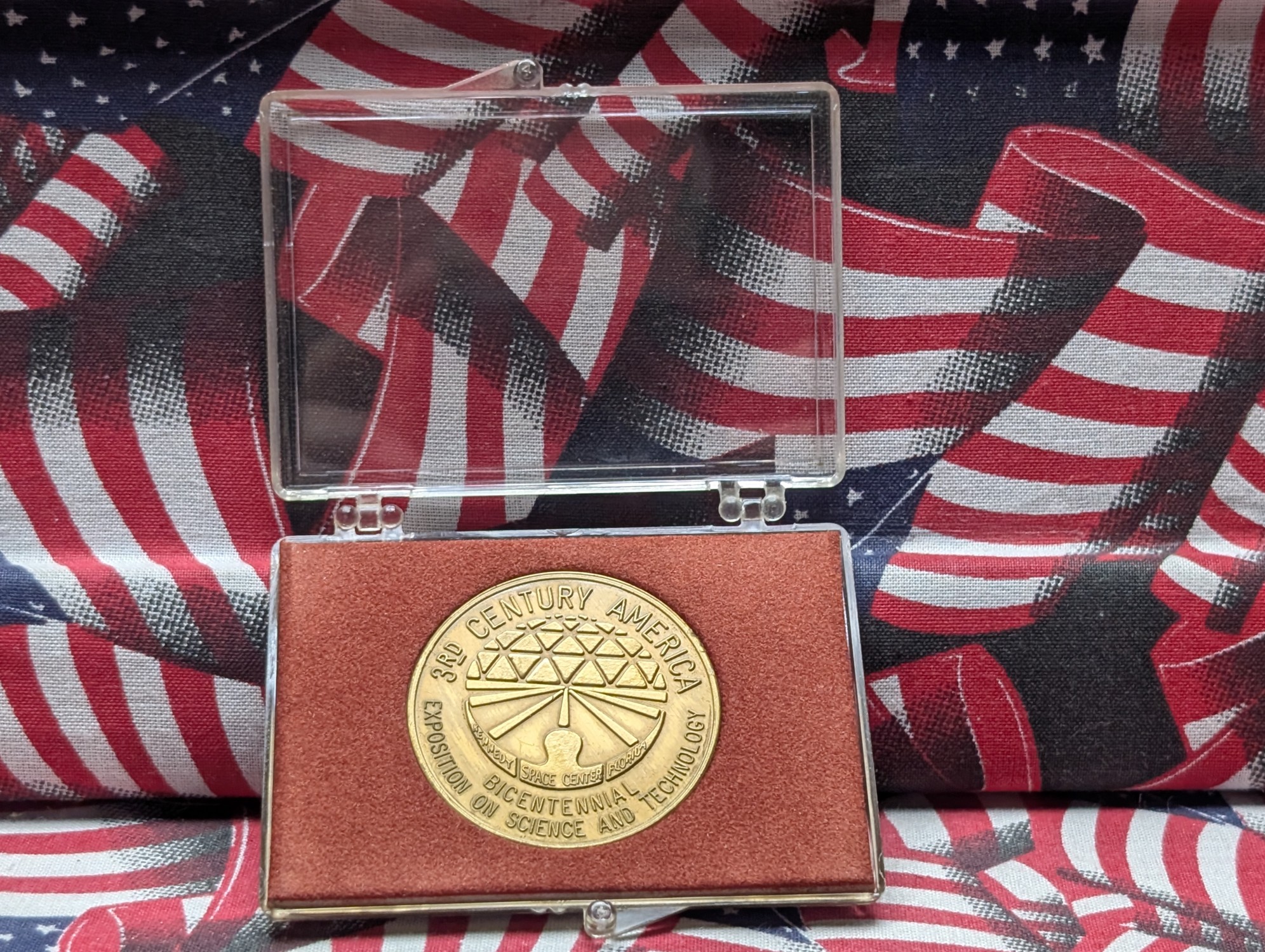 Kennedy Space Center & Apollo Space Program with Chain Commemorative Medals
