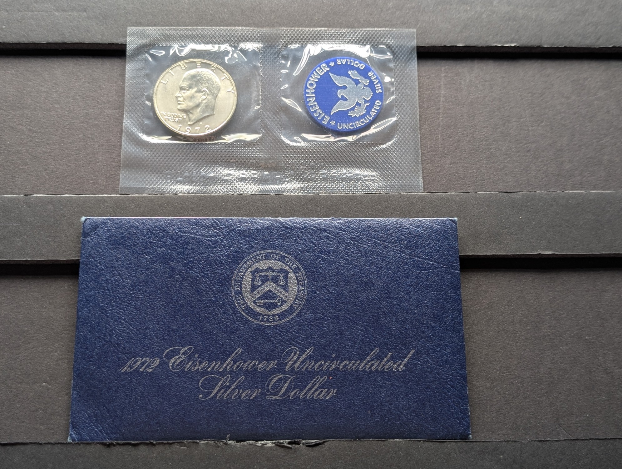 1972-S Eisenhower 40% Silver Uncirculated Blue Pack Dollar