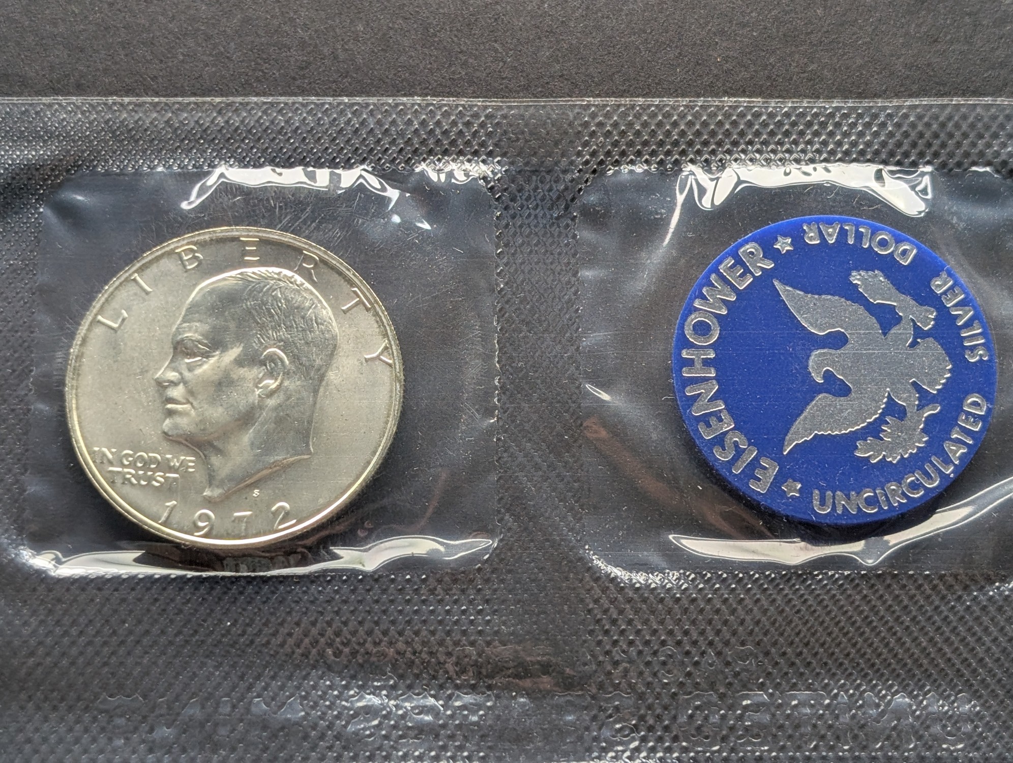 1972-S Eisenhower 40% Silver Uncirculated Blue Pack Dollar