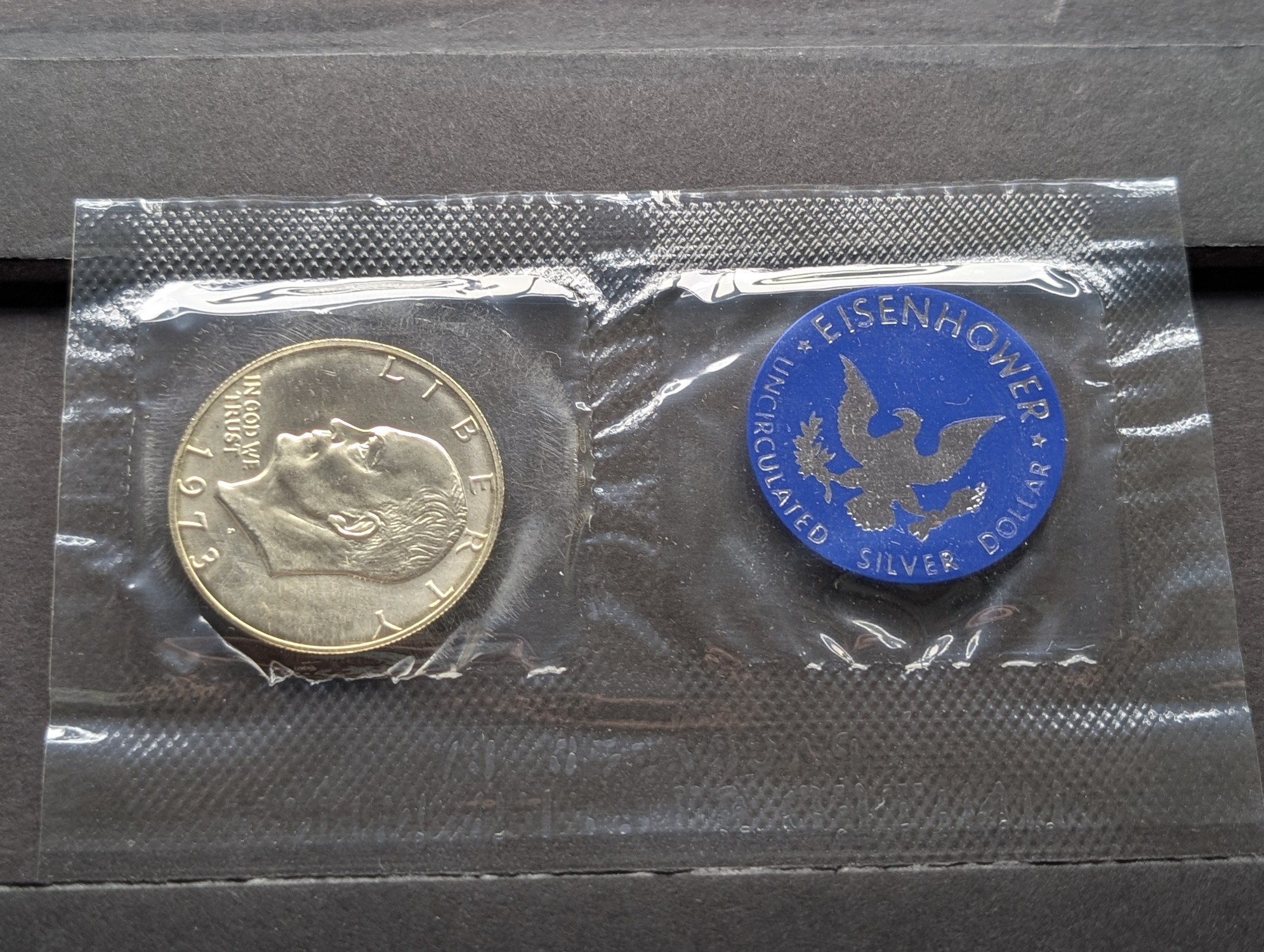 1973-S Eisenhower 40% Silver Uncirculated Blue Pack Dollar