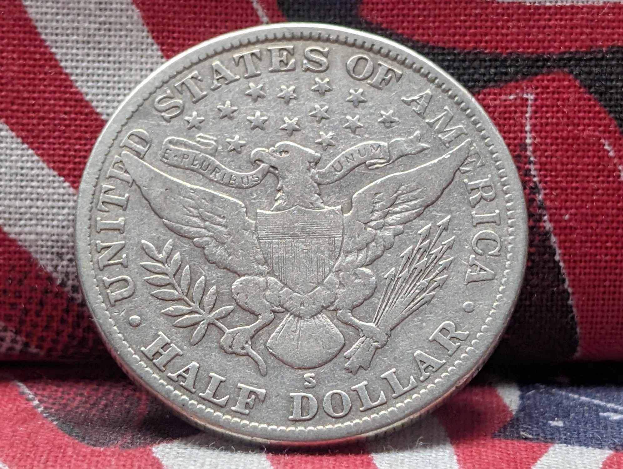 1914-S Barber 90% Silver Half Dollar - VF