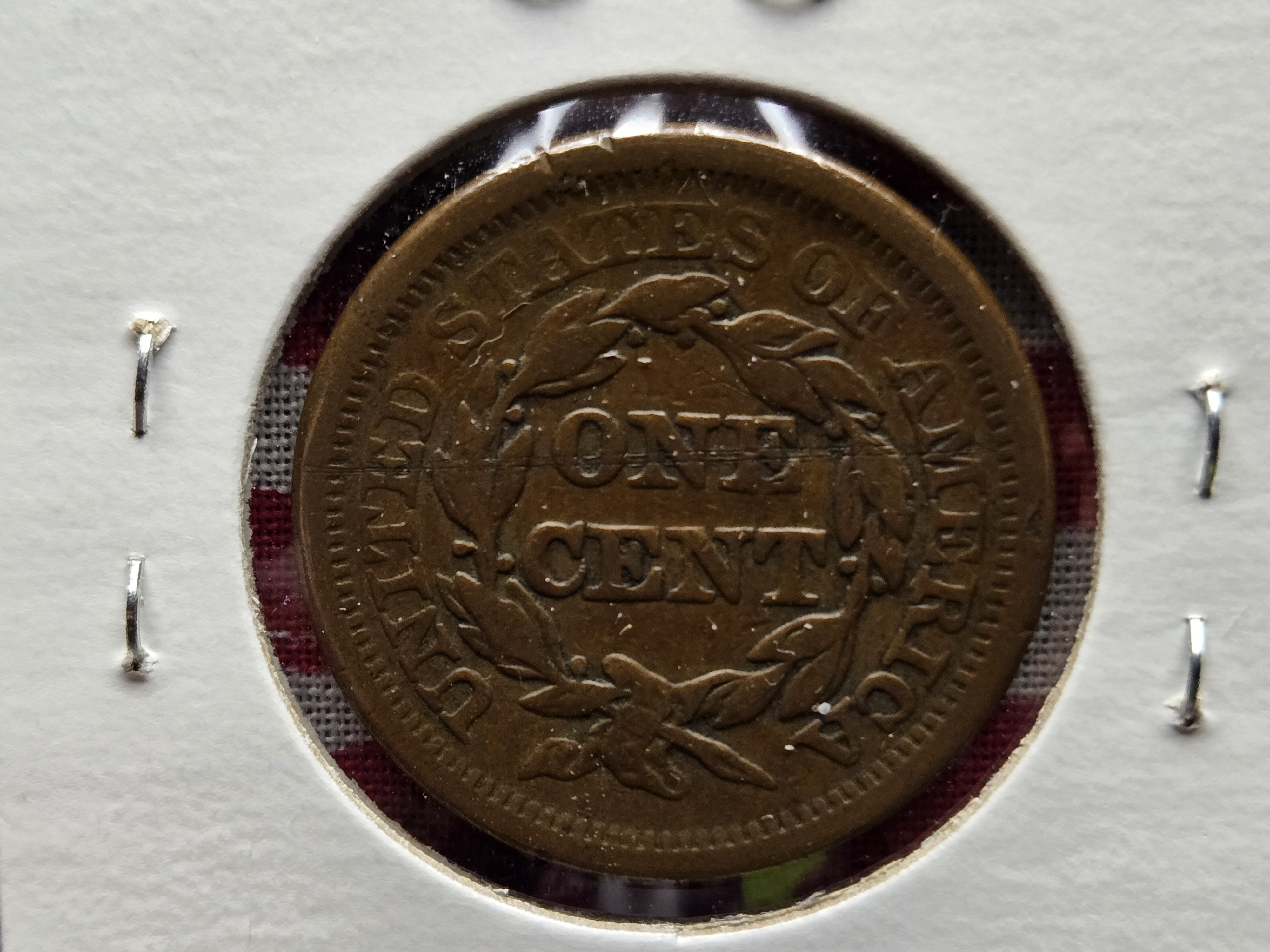 1850 Braided Hair Large Cent - VF Reverse Scratch