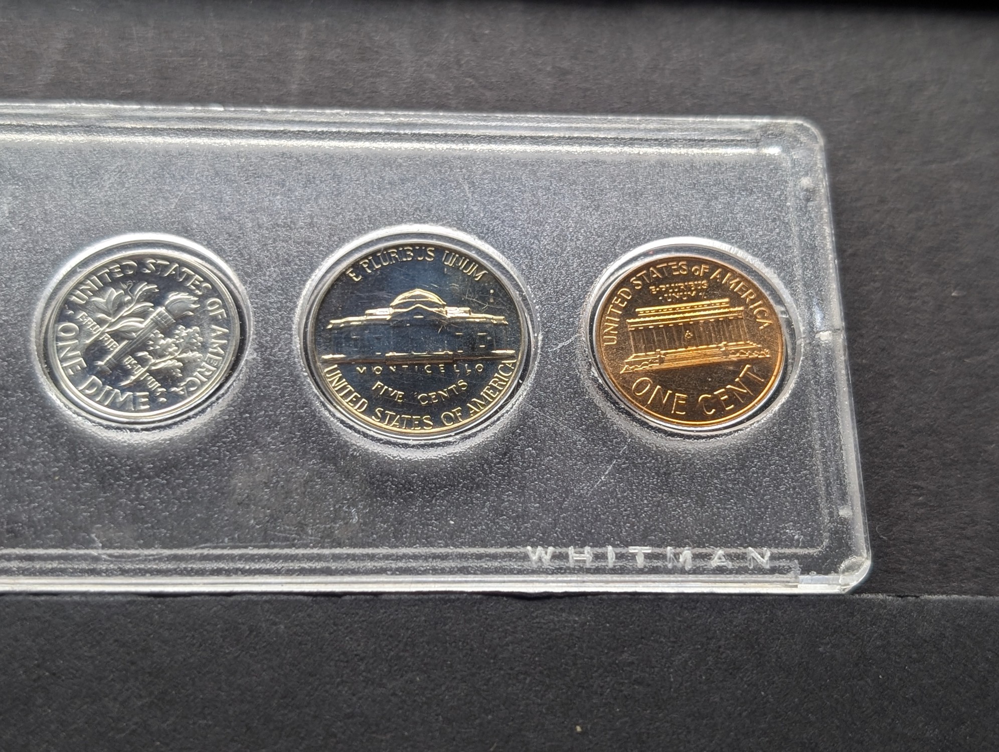 1964 United States Proof Set in Whitman Plastic Sleeve - Includes (3) 90% Silver Coins
