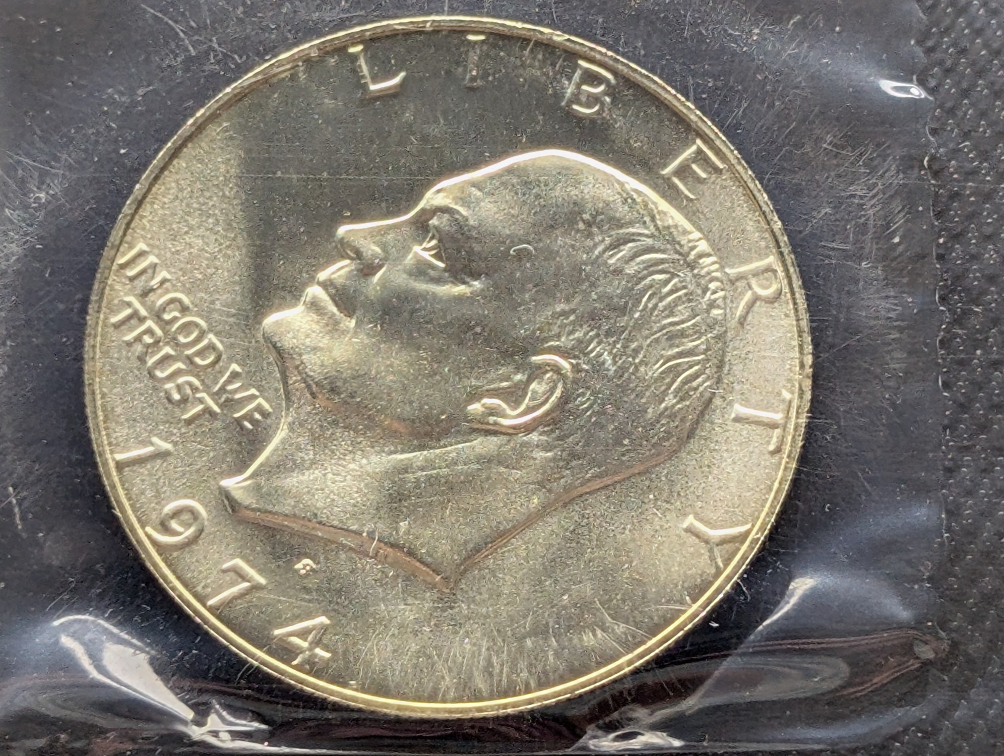 1974-S Eisenhower 40% Silver Uncirculated Blue Pack Dollar