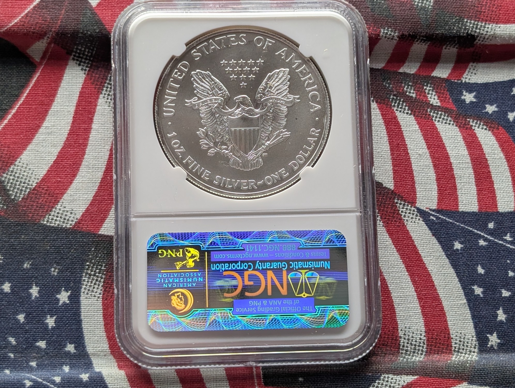 2005 American Silver Eagle 1 Troy Oz. .999 Fine Silver NGC MS69