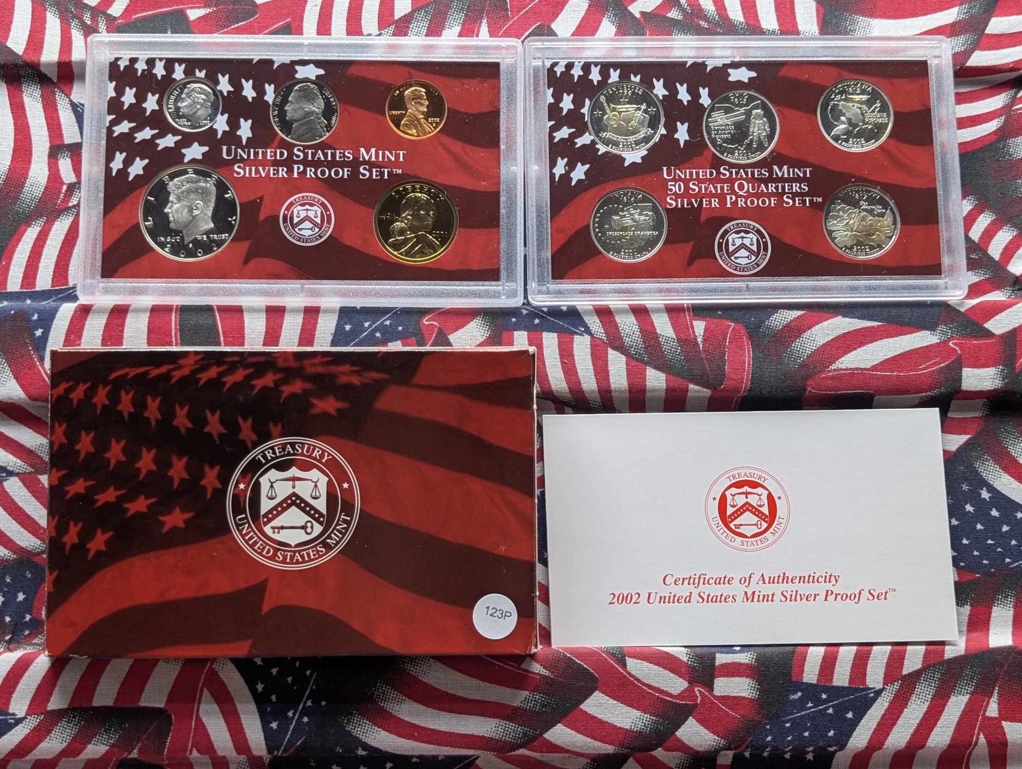 2002-S U.S. Mint Silver Proof Set with State Quarters - Includes (7) 90% Silver Coins in OGP w/ COA