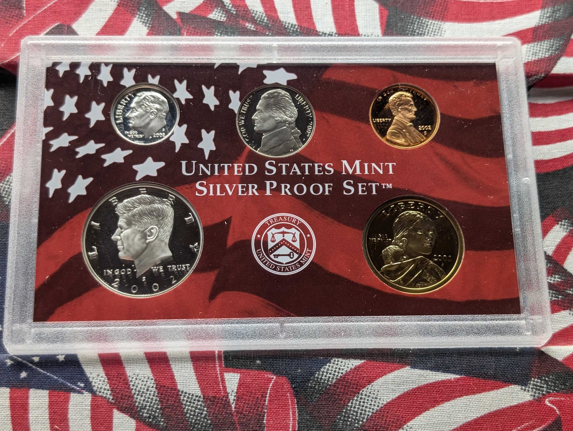 2002-S U.S. Mint Silver Proof Set with State Quarters - Includes (7) 90% Silver Coins in OGP w/ COA