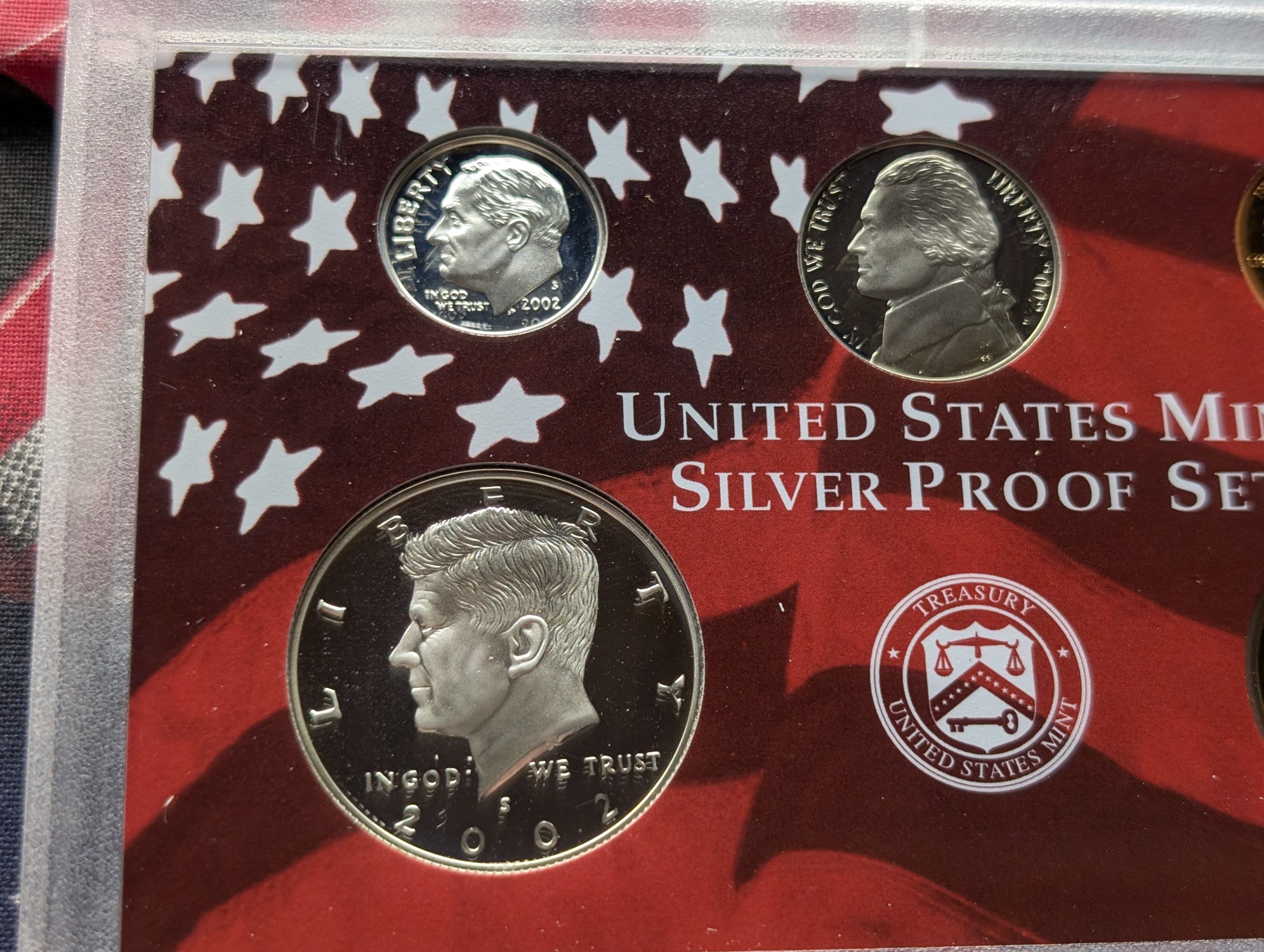 2002-S U.S. Mint Silver Proof Set with State Quarters - Includes (7) 90% Silver Coins in OGP w/ COA