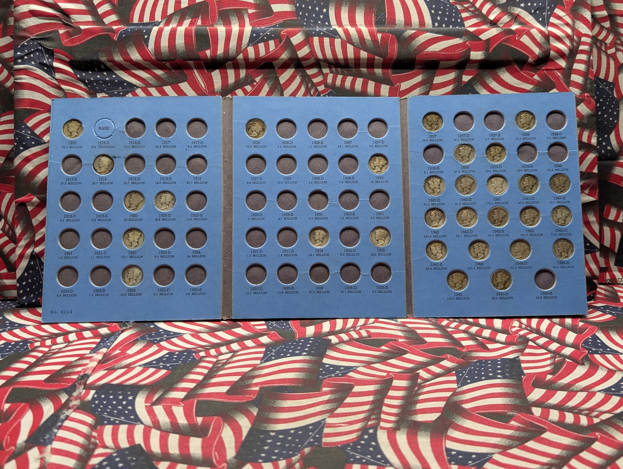 Whitman Blue Folder Mercury Dime Starter Set (30 Coins) - All 90% Silver
