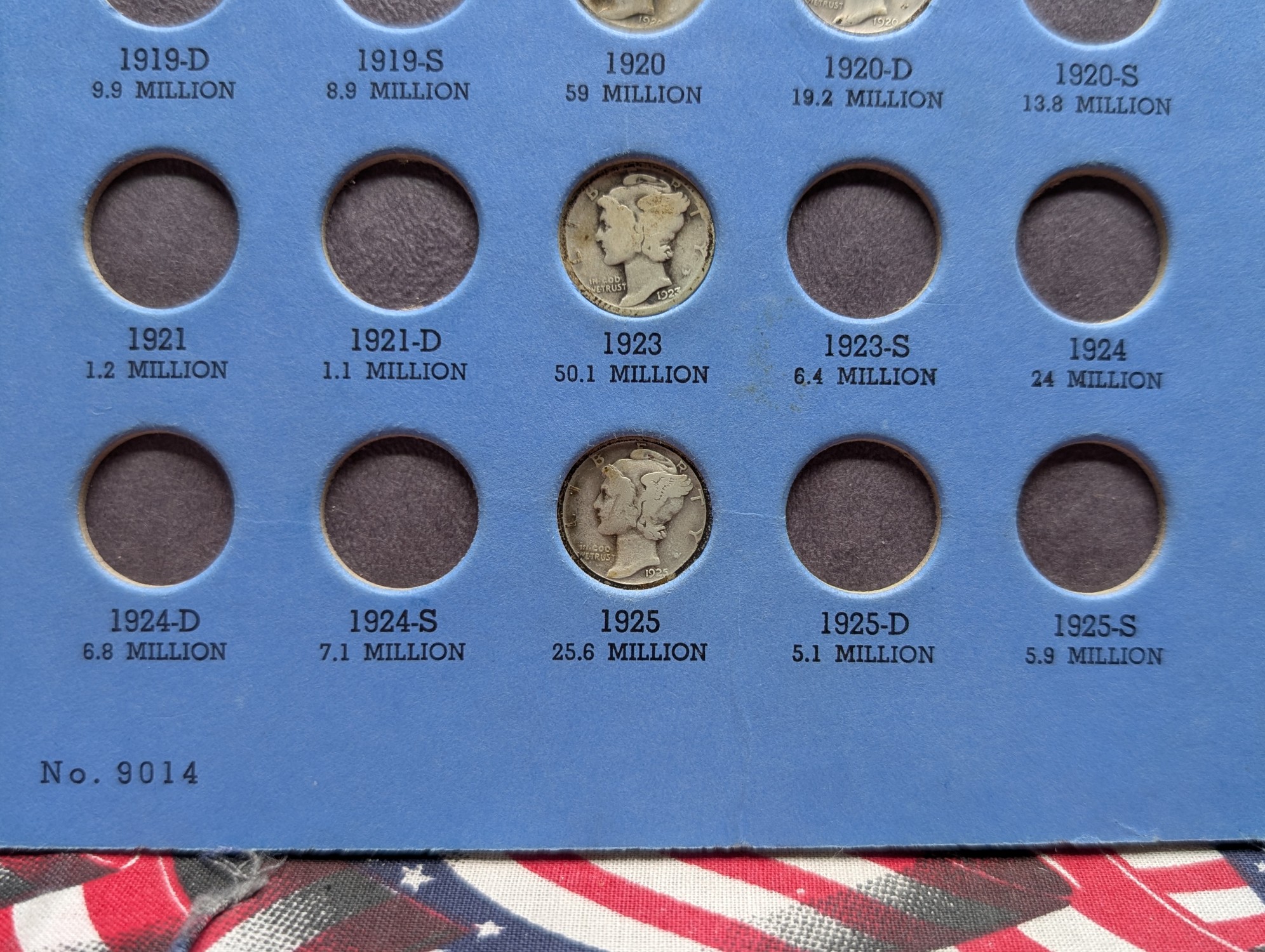 Whitman Blue Folder Mercury Dime Starter Set (30 Coins) - All 90% Silver