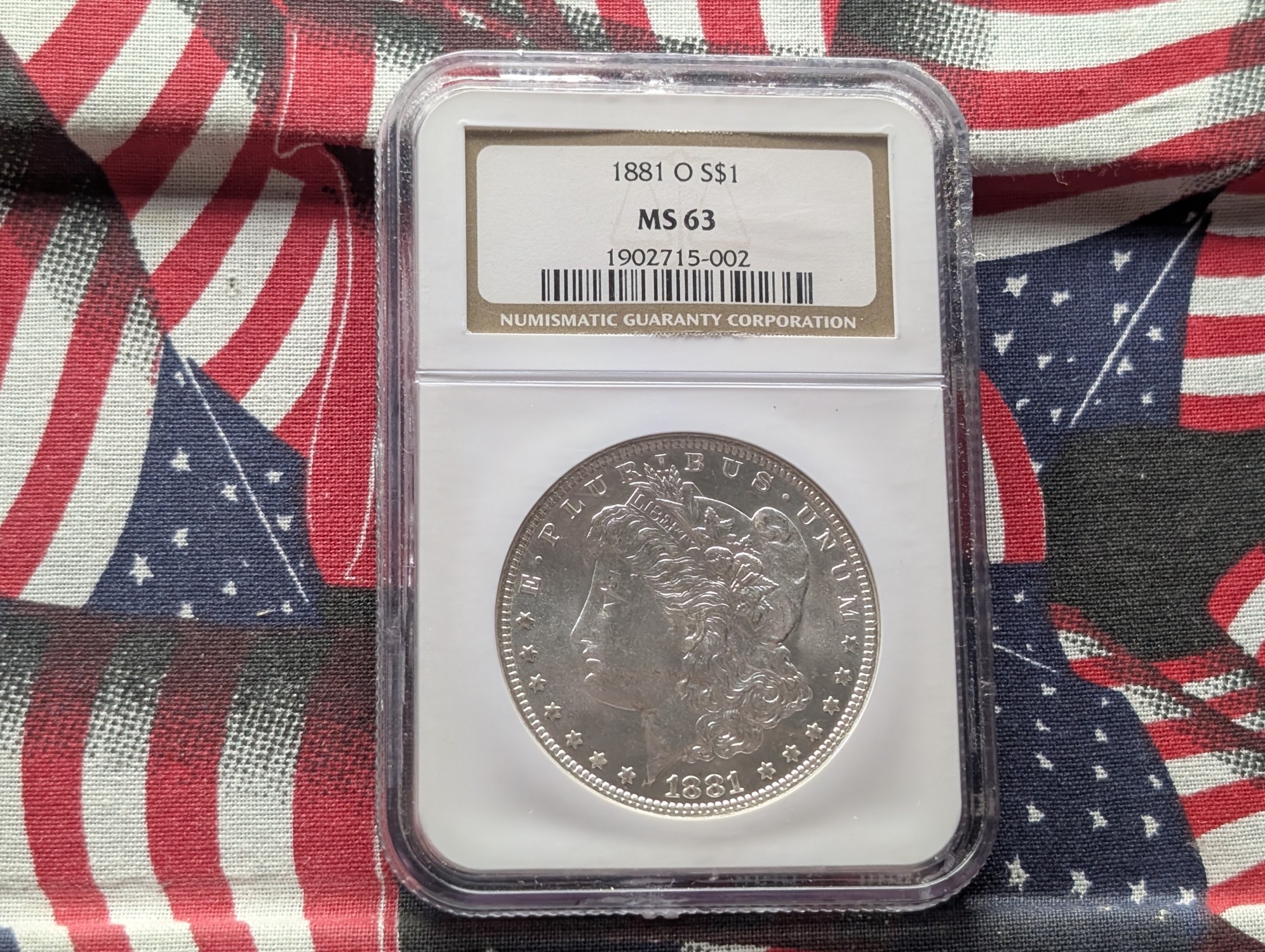 1881-O Morgan 90% Silver Dollar NGC MS63