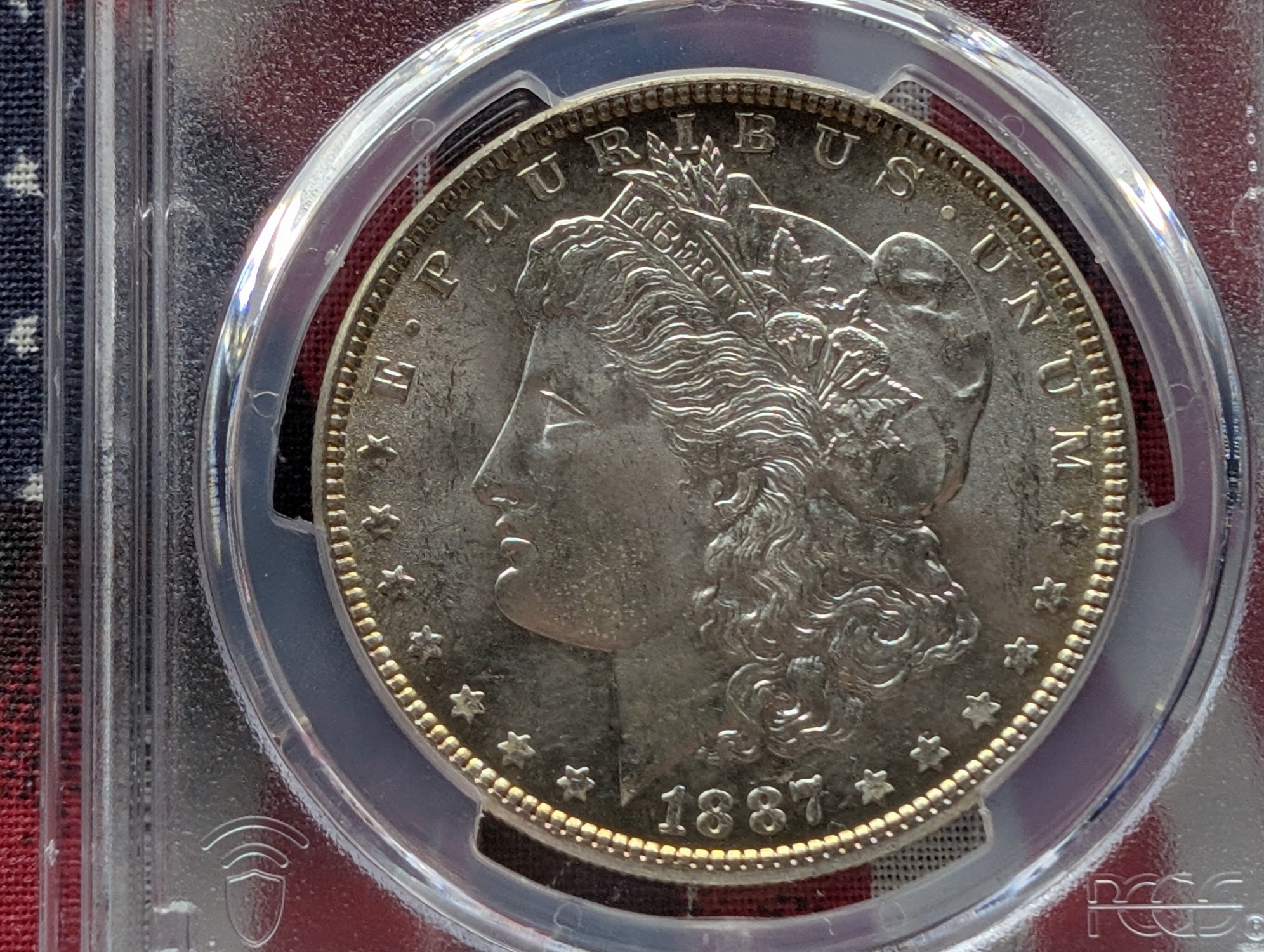 1887 Morgan 90% Silver Dollar PCGS MS63