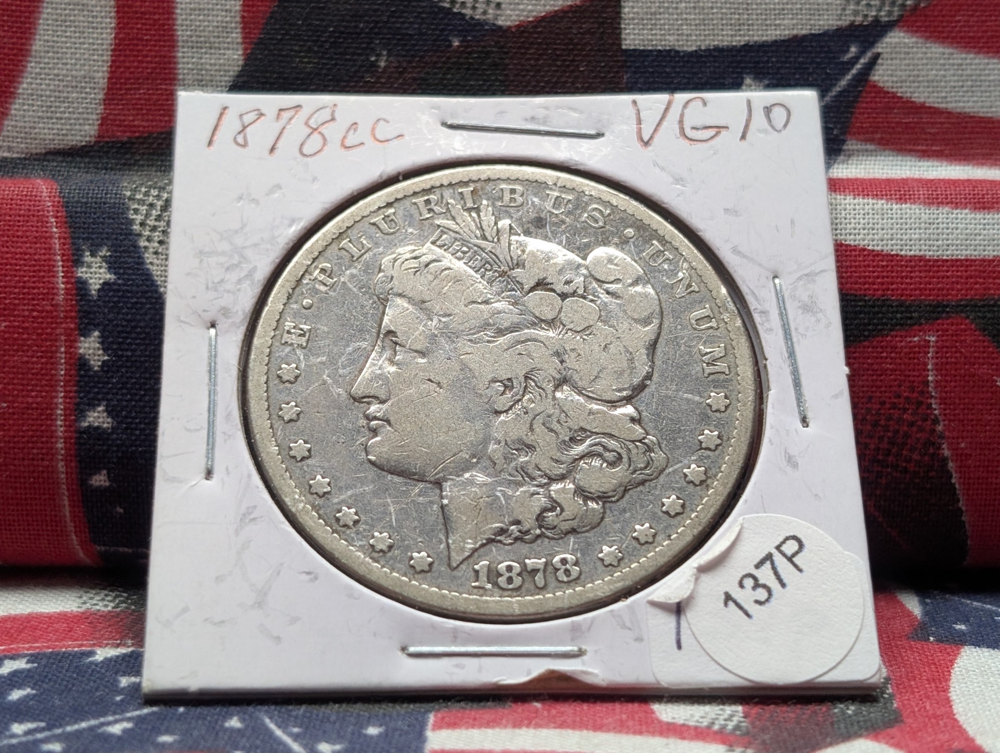 1878-CC Morgan 90% Silver Dollar - VG