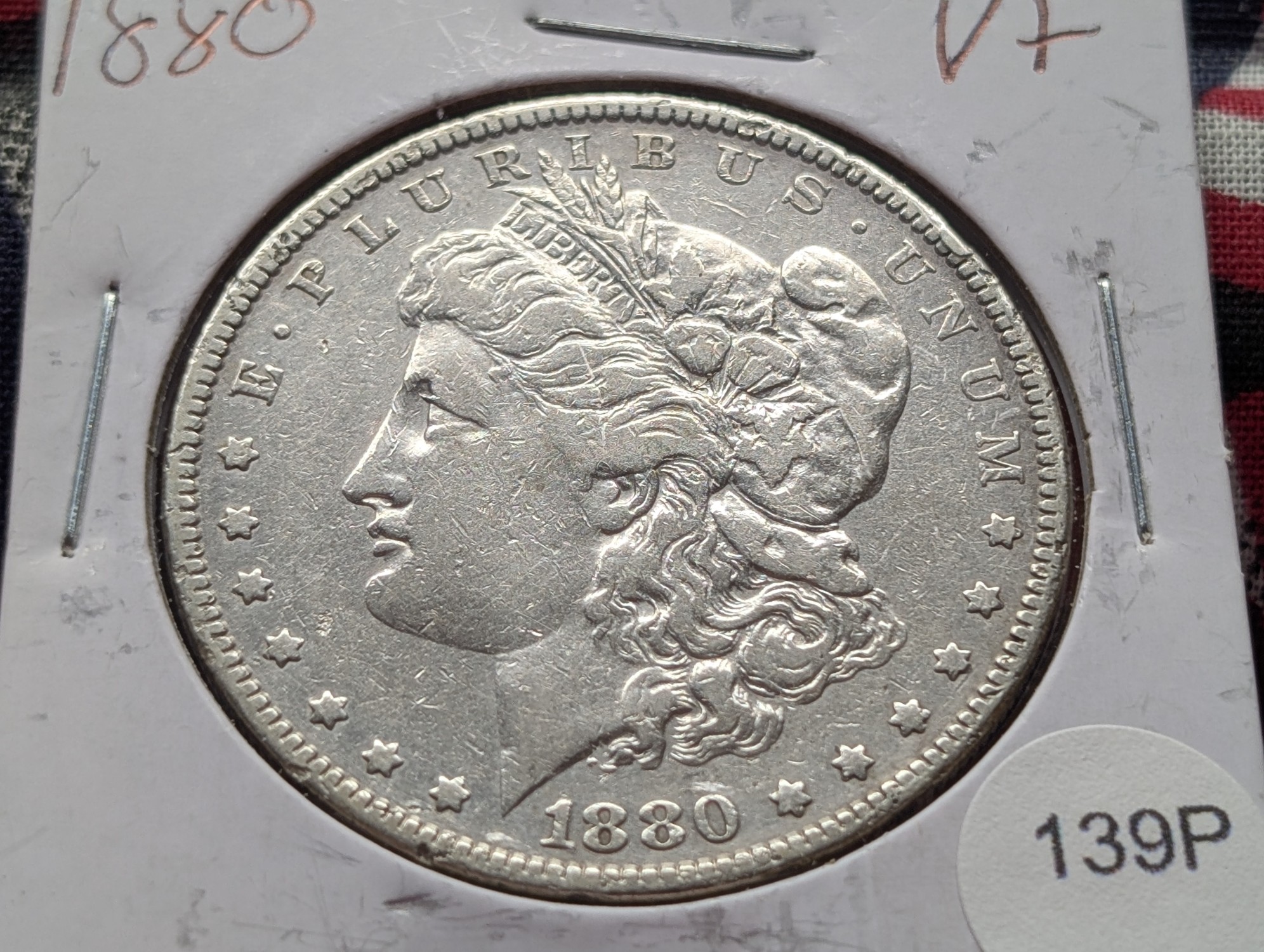 1880 Morgan 90% Silver Dollar - VF