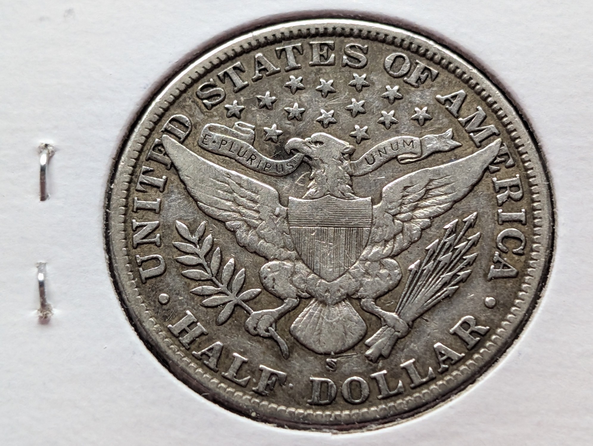 1909-S Barber 90% Silver Half Dollar - VF