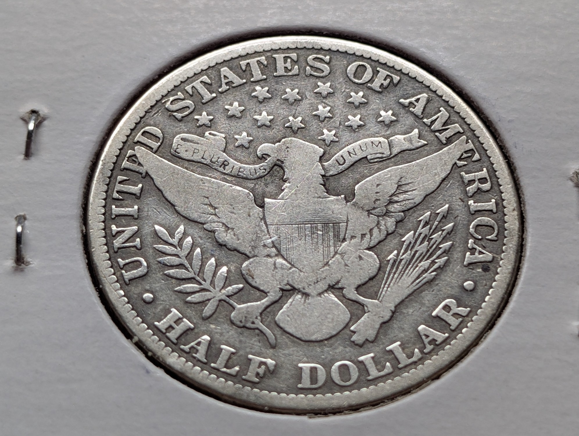 1915 Barber 90% Silver Half Dollar - VG, Key Date