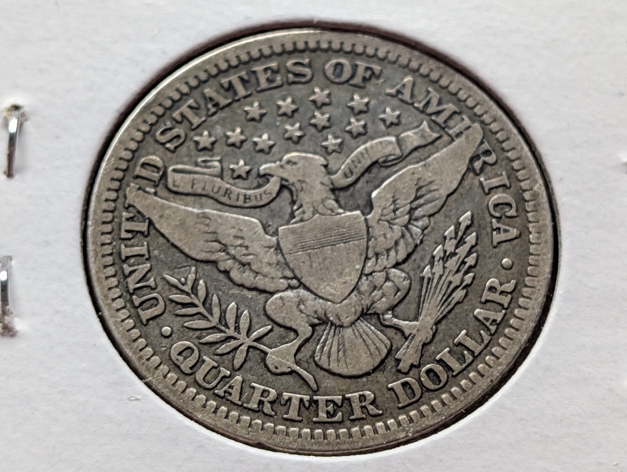 1910 Barber 90% Silver Quarter - VF Slightly Rotated