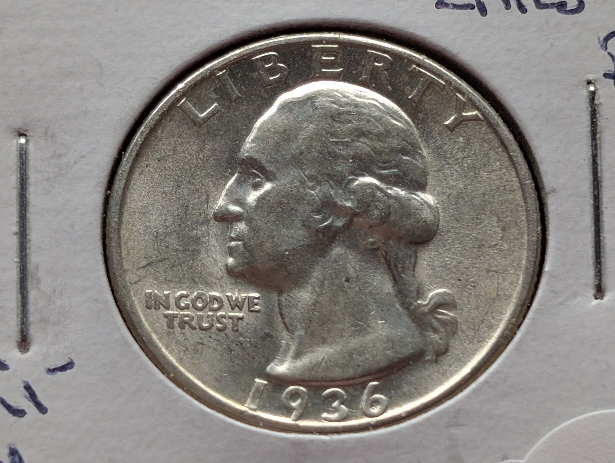 1936-S Washington 90% Silver Quarter - MS, Semi Key Date