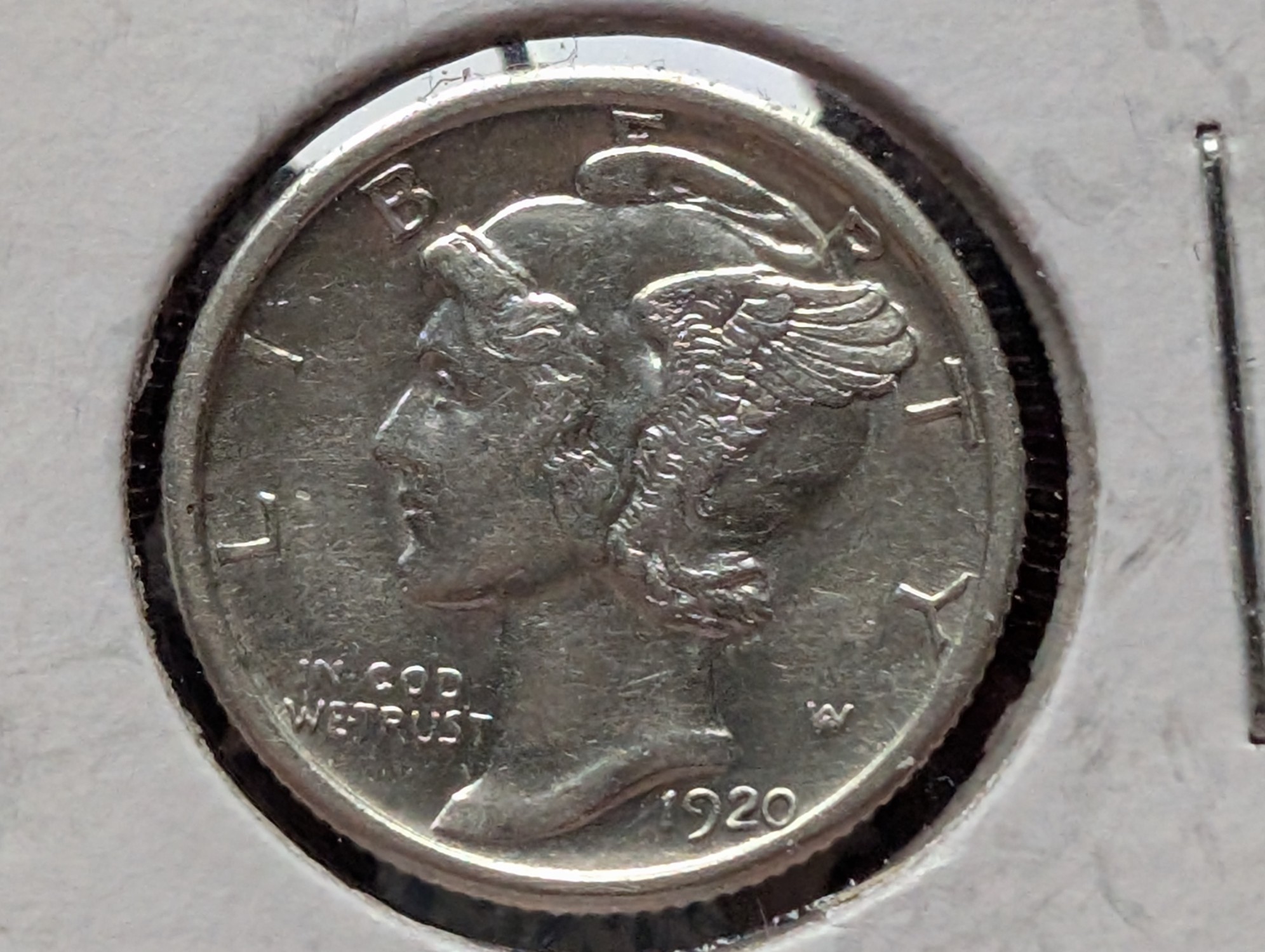 1920-S Mercury 90% Silver Dime - MS