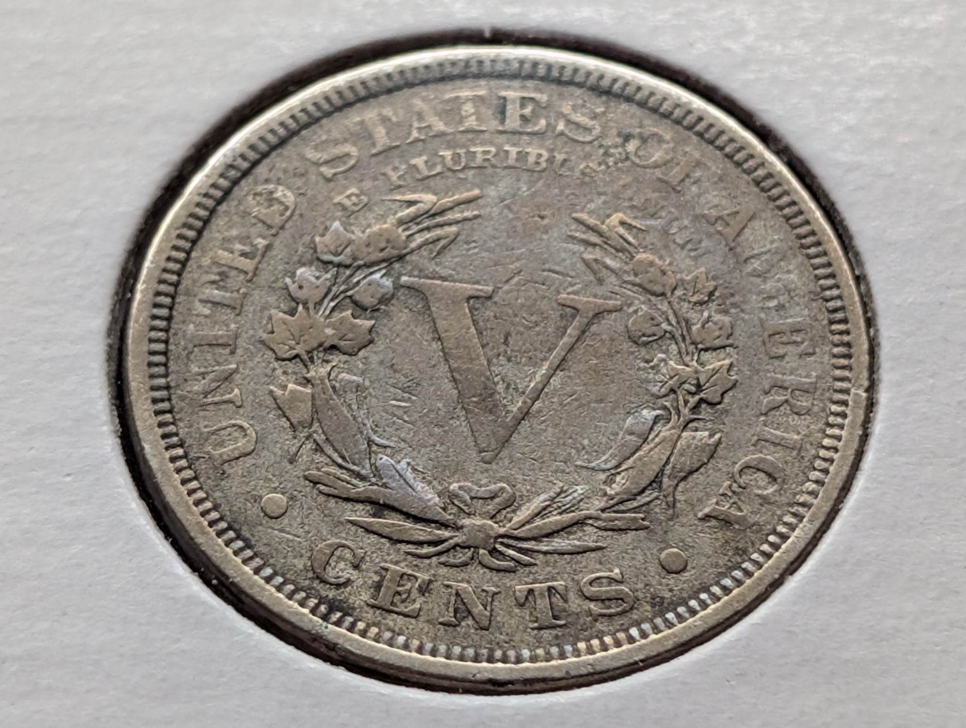 1884 Liberty Head V Nickel - VF, Second Year, Semi Key Date