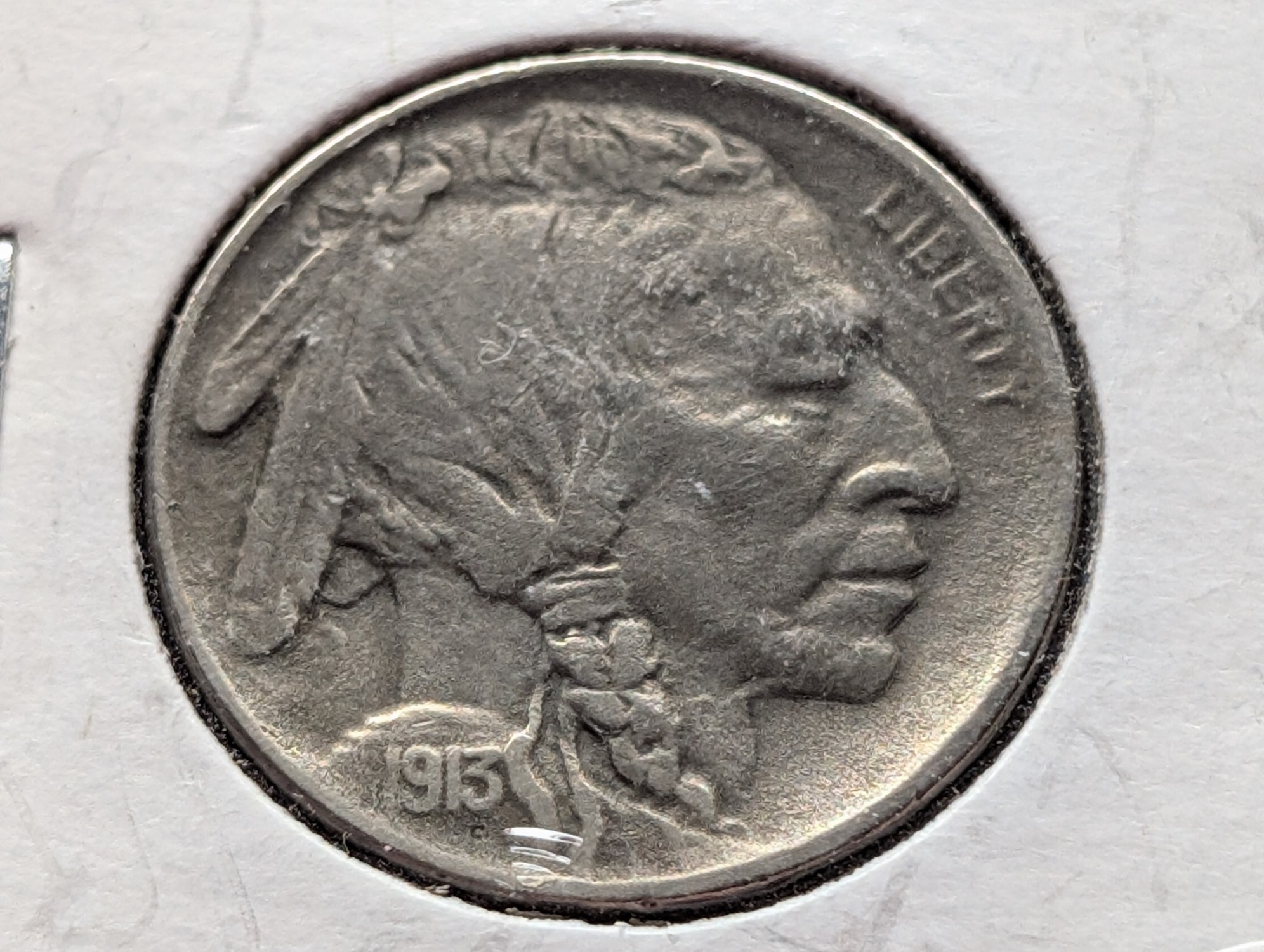 1913-D Type 1 Indian Head Buffalo Nickel - XF, Bold Date, Full Horn