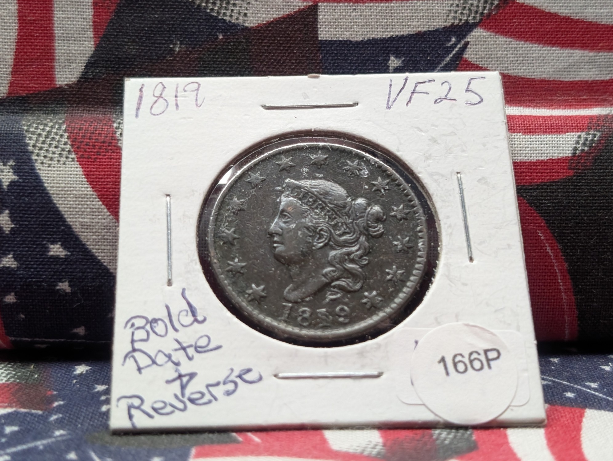 1819 Coronet Head Large Cent - VF, Bold Date and Reverse