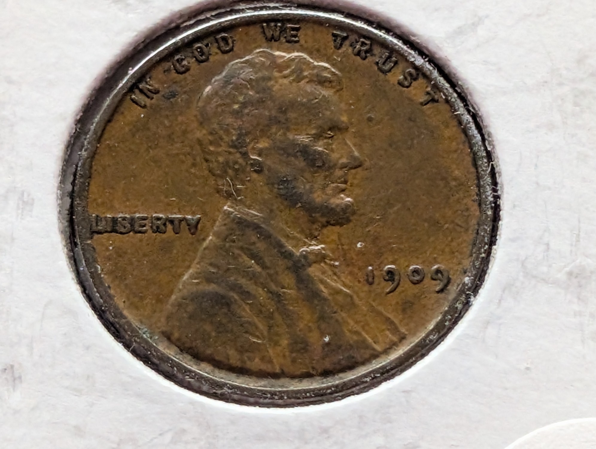1909 VDB Lincoln Wheat Cent - XF+, Bold "VDB", First Year
