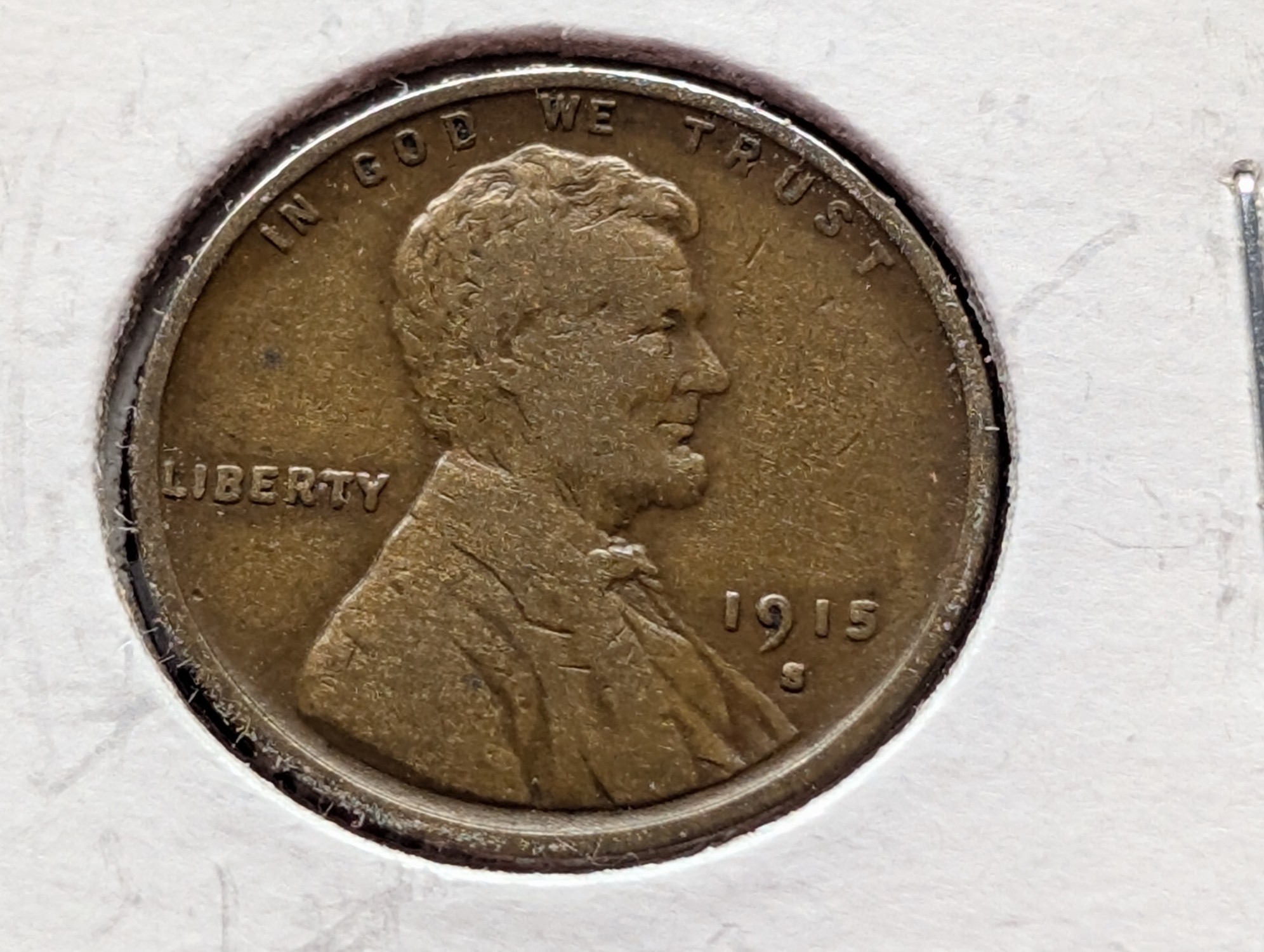 1915-S Lincoln Wheat Cent - F, Semi Key Date