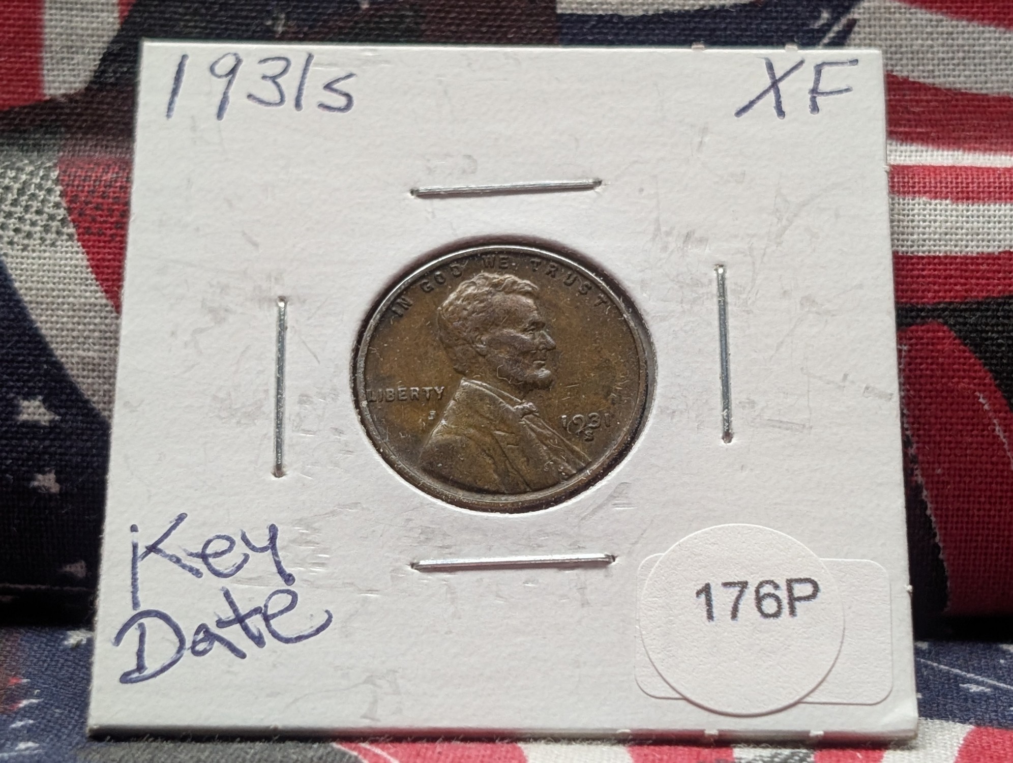 1931-S Lincoln Wheat Cent - XF, Key Date