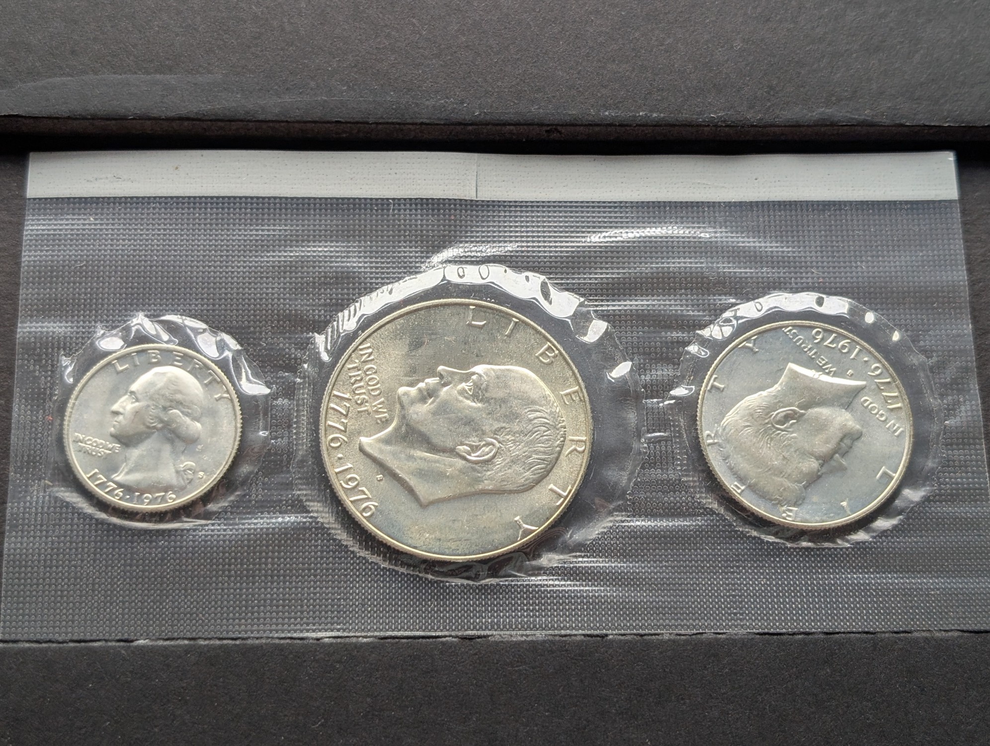 1976-S US Bicentennial Silver Uncirculated Red Pack Set - All Three 40% Silver Coins
