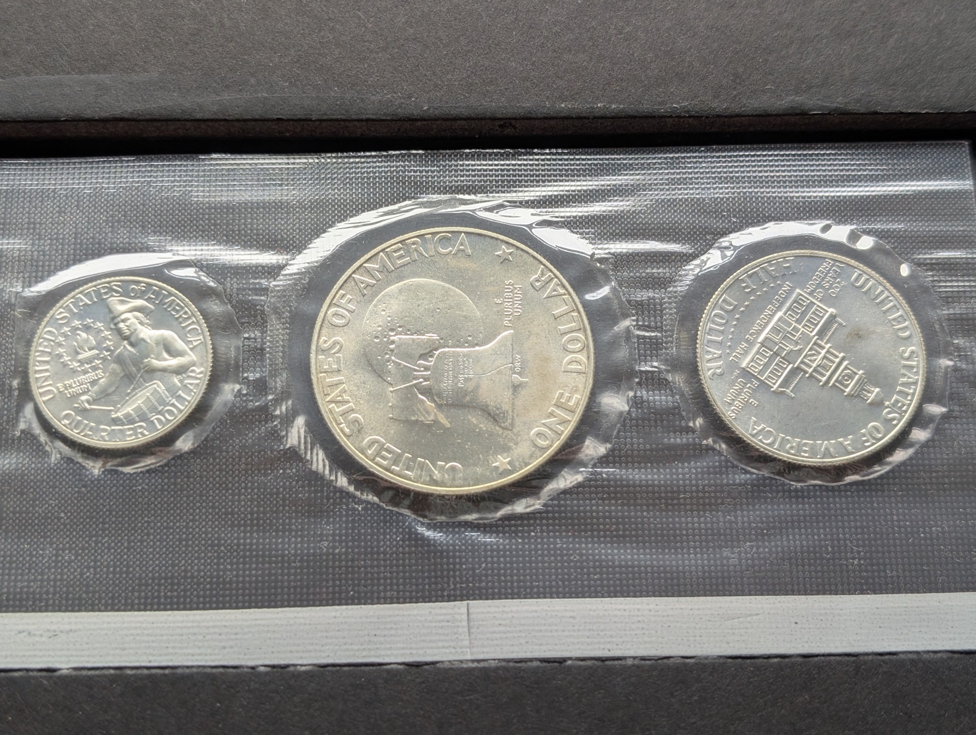 1976-S US Bicentennial Silver Uncirculated Red Pack Set - All Three 40% Silver Coins