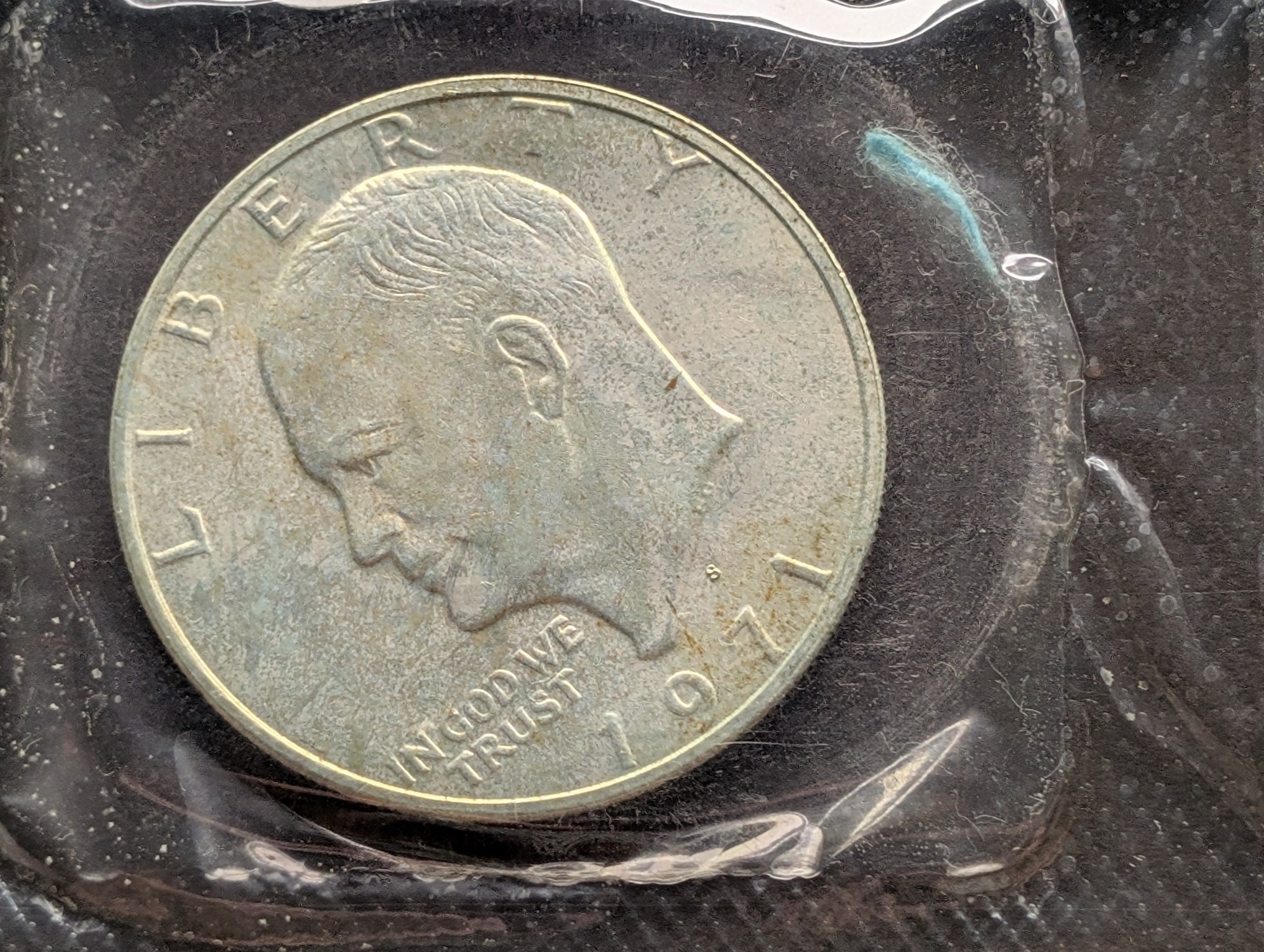 (2) 1971-S Eisenhower 40% Silver Uncirculated Blue Pack Dollars