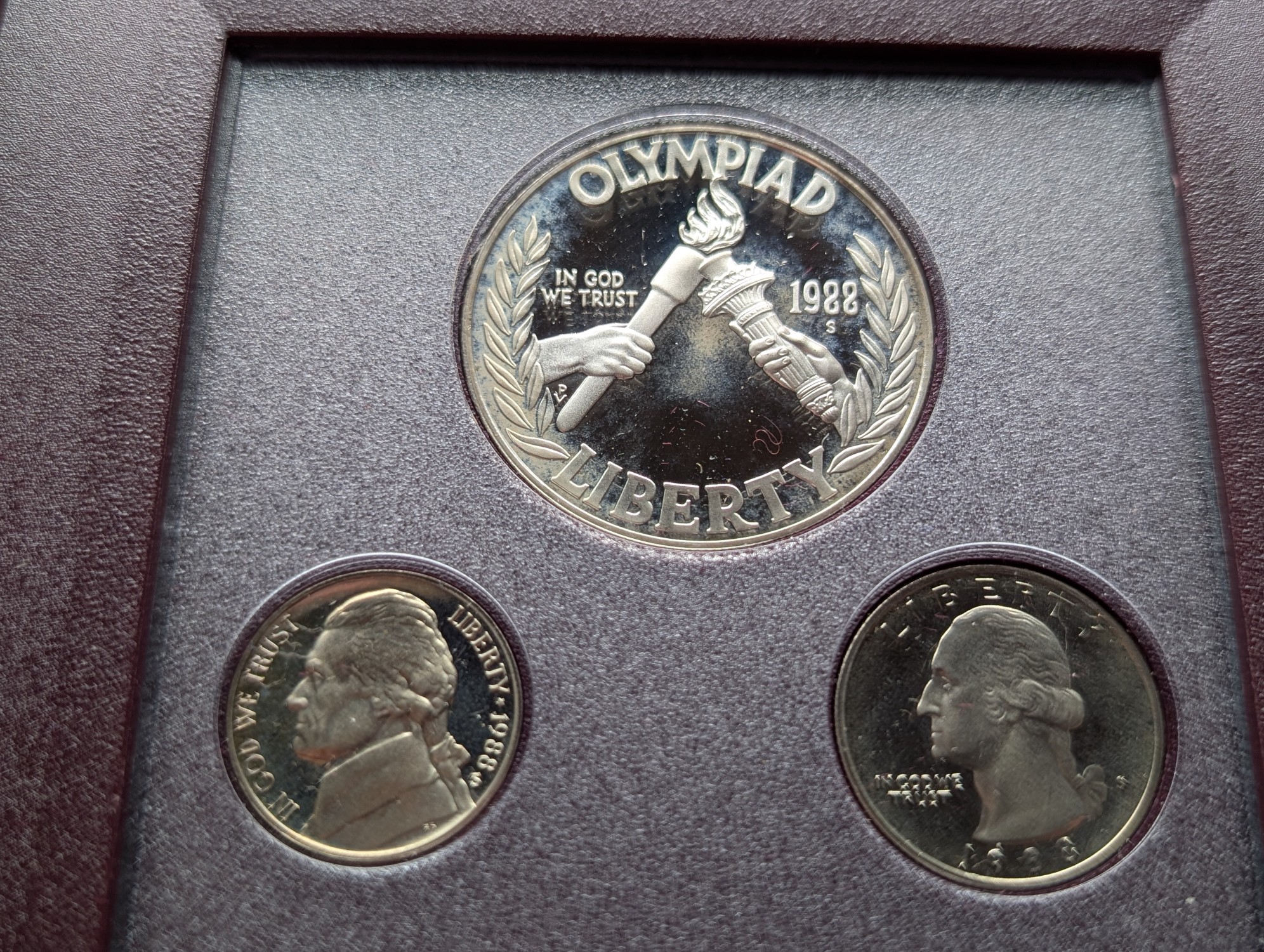 1988-S US Mint Prestige Proof Set - Includes 90% Silver Olympic Commemorative Dollar - In OGP w/ COA