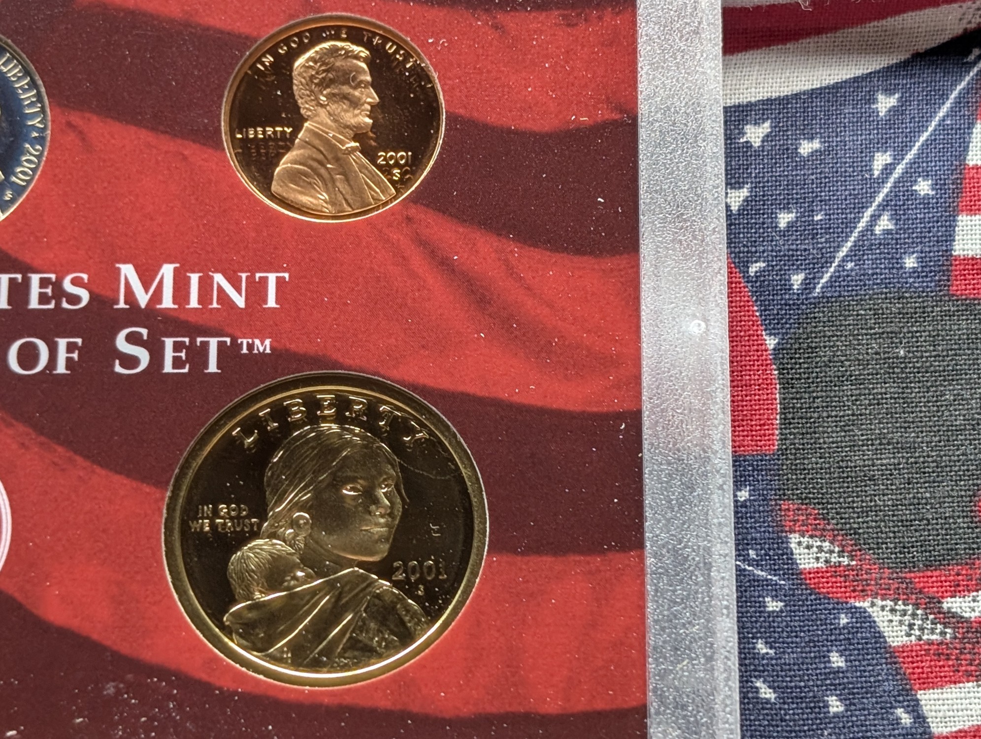 2001-S U.S. Mint Silver Proof Set with State Quarters In OGP W/ COA - Includes (7) 90% Silver Coins