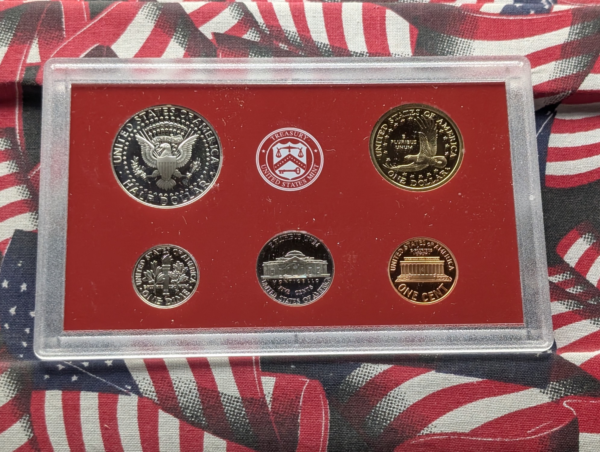 2001-S U.S. Mint Silver Proof Set with State Quarters In OGP W/ COA - Includes (7) 90% Silver Coins