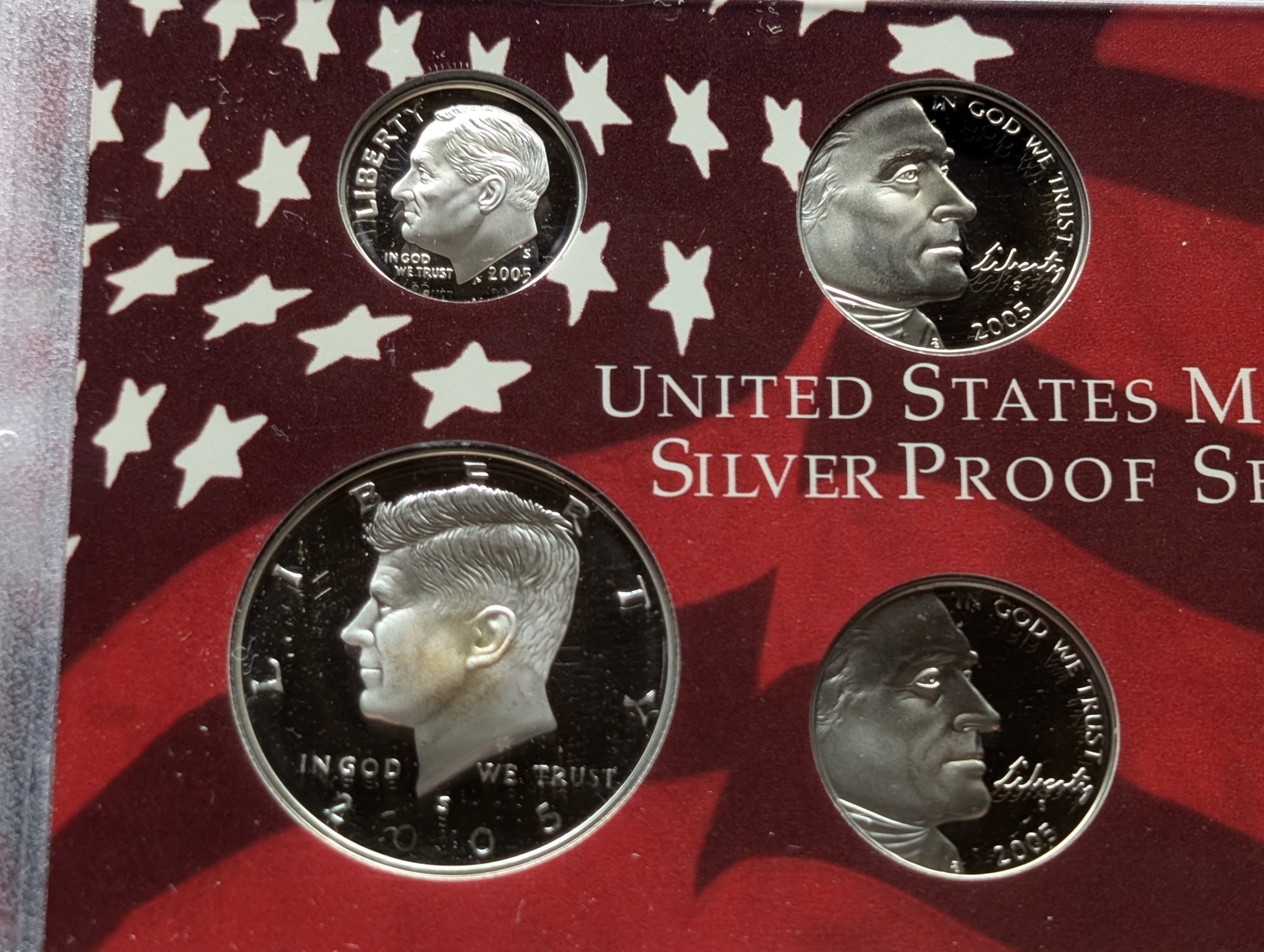 2005-S U.S. Mint Silver Proof Set with State Quarters In OGP W/ COA - Includes (7) 90% Silver Coins