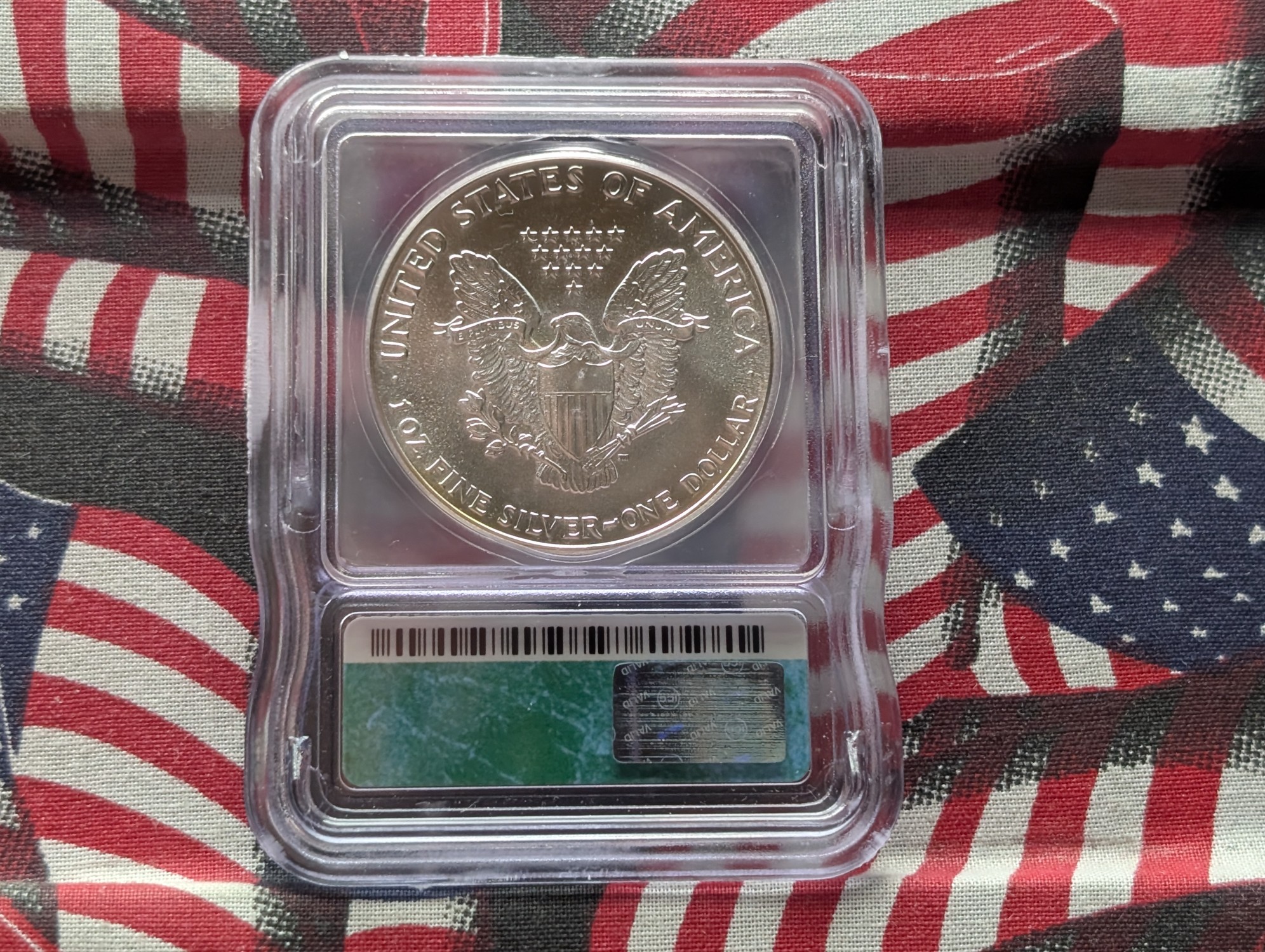 1986 American Silver Eagle 1 Troy Oz. .999 Fine Silver ICG MS69 - First Year Issue
