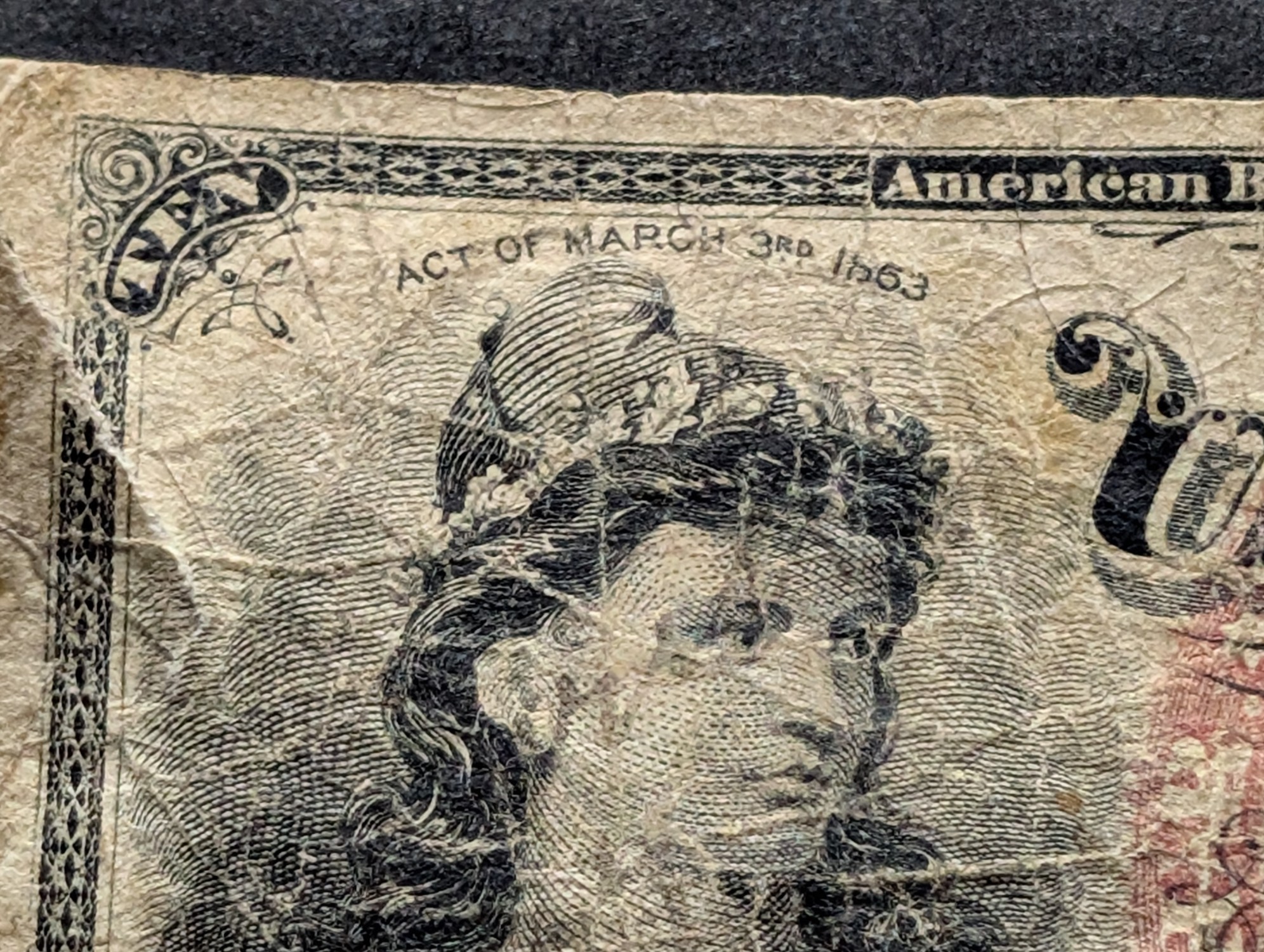 1863 United States 10 Cent Fractional Currency Note