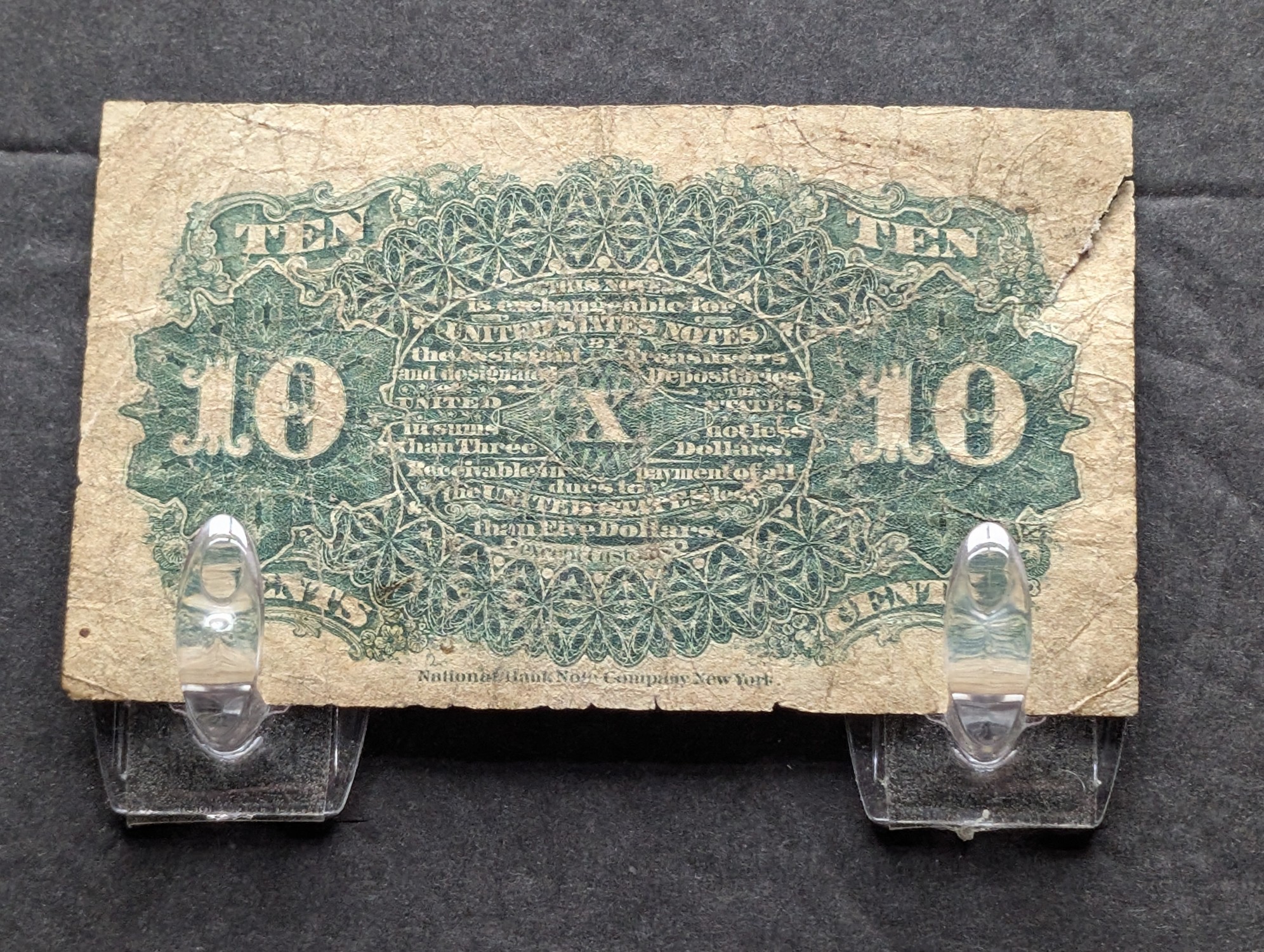 1863 United States 10 Cent Fractional Currency Note